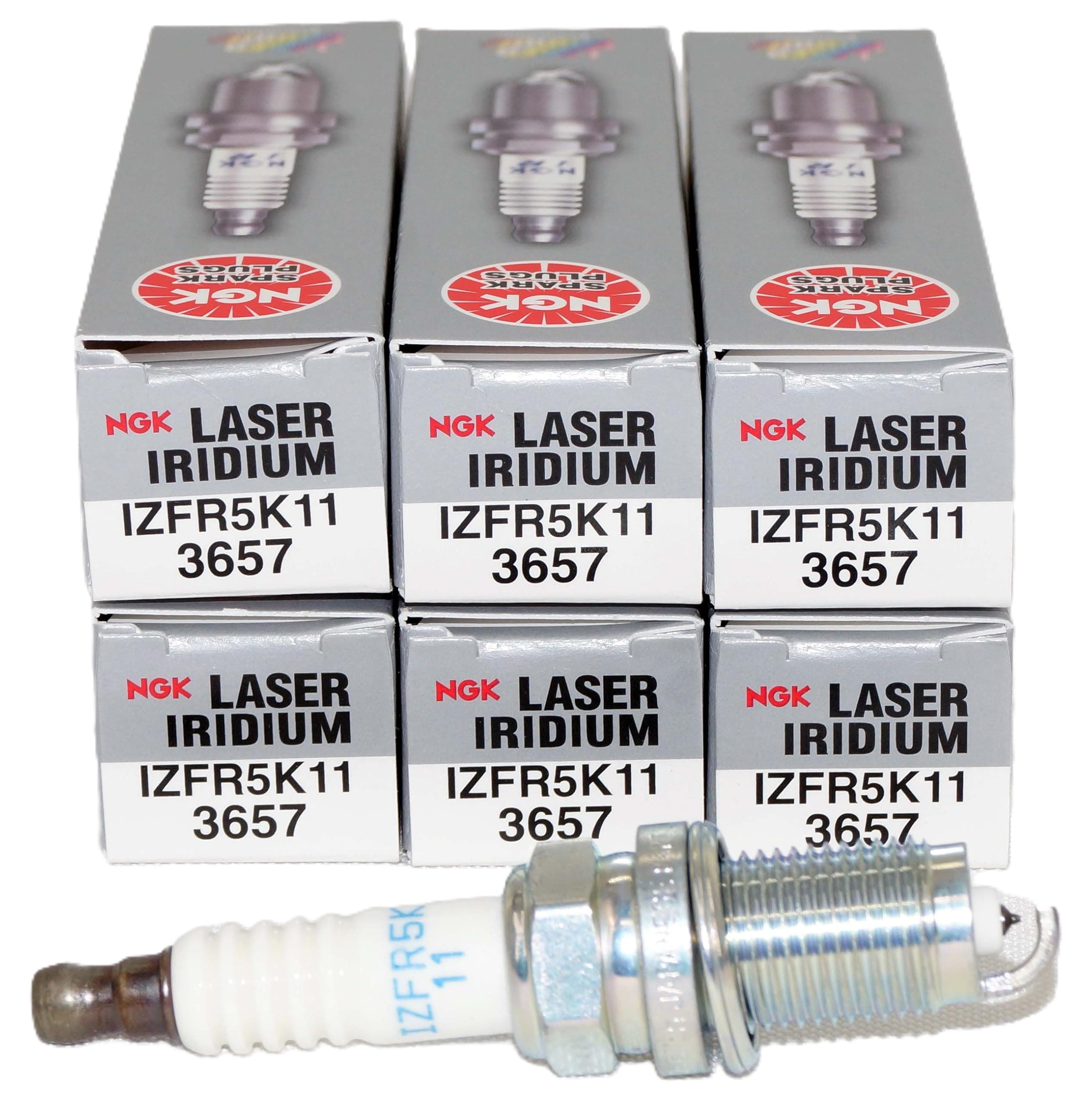 NGK 3657 Laser Iridium Spark Plug IZFR5K11 (6 Pack)
