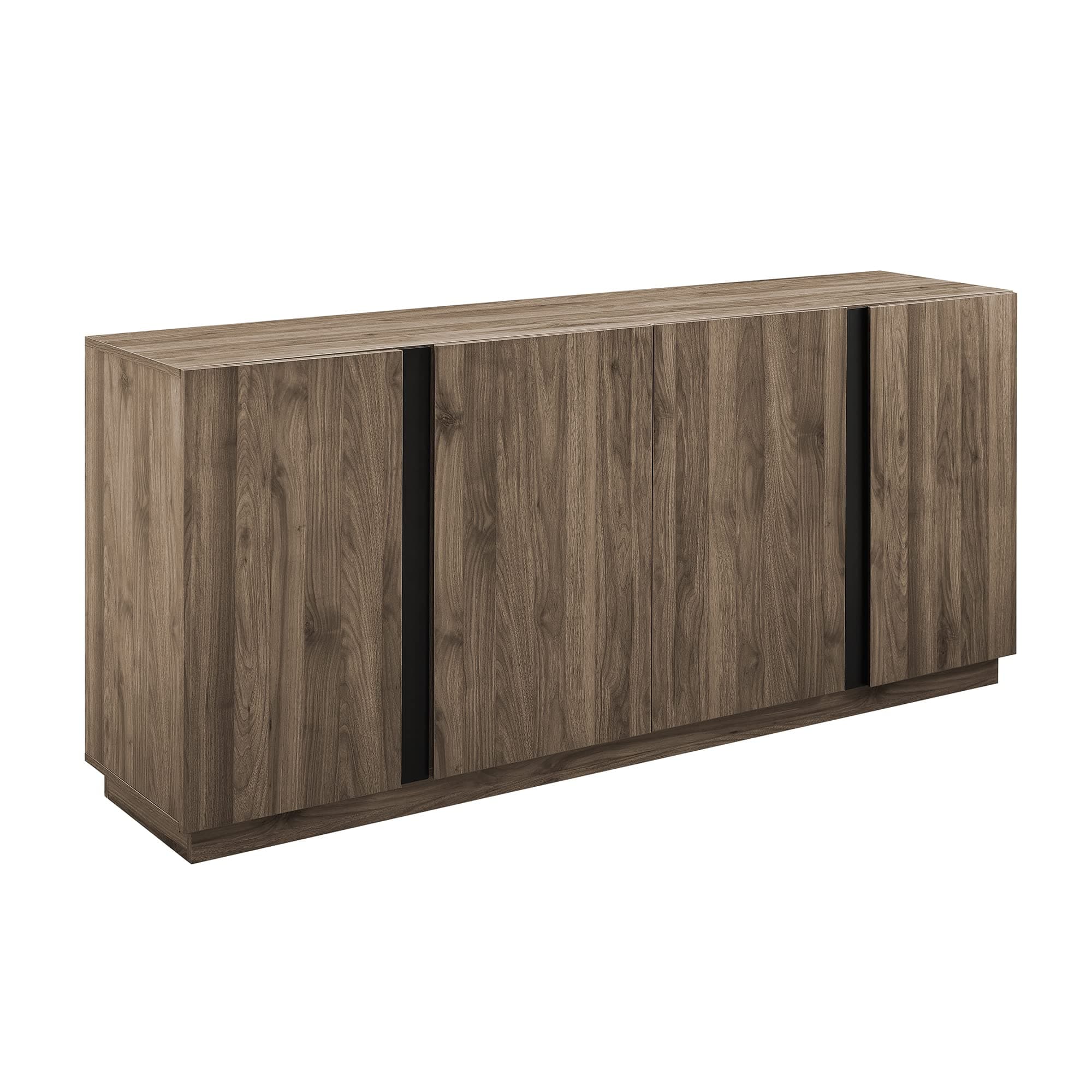 Walker Edison Liss Contemporary 4-Door Minimalist Sideboard 70 Inch Slate Grey