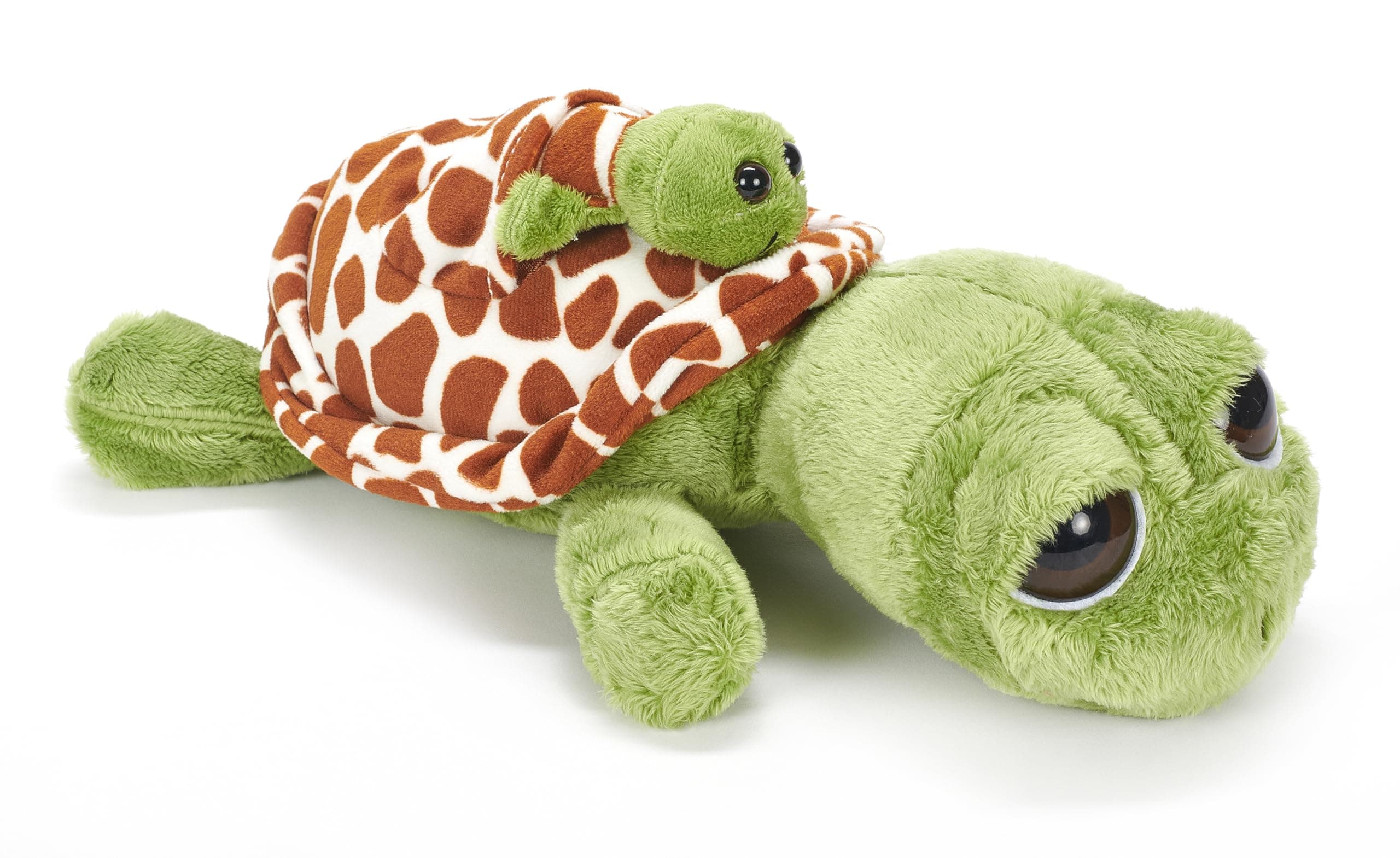 The Petting Zoo Mom and Baby Sea Turtle Stuffed Animal, Gifts for Kids, Pocketz Ocean Animals, Sea Turtle Plush Toy 12 inches