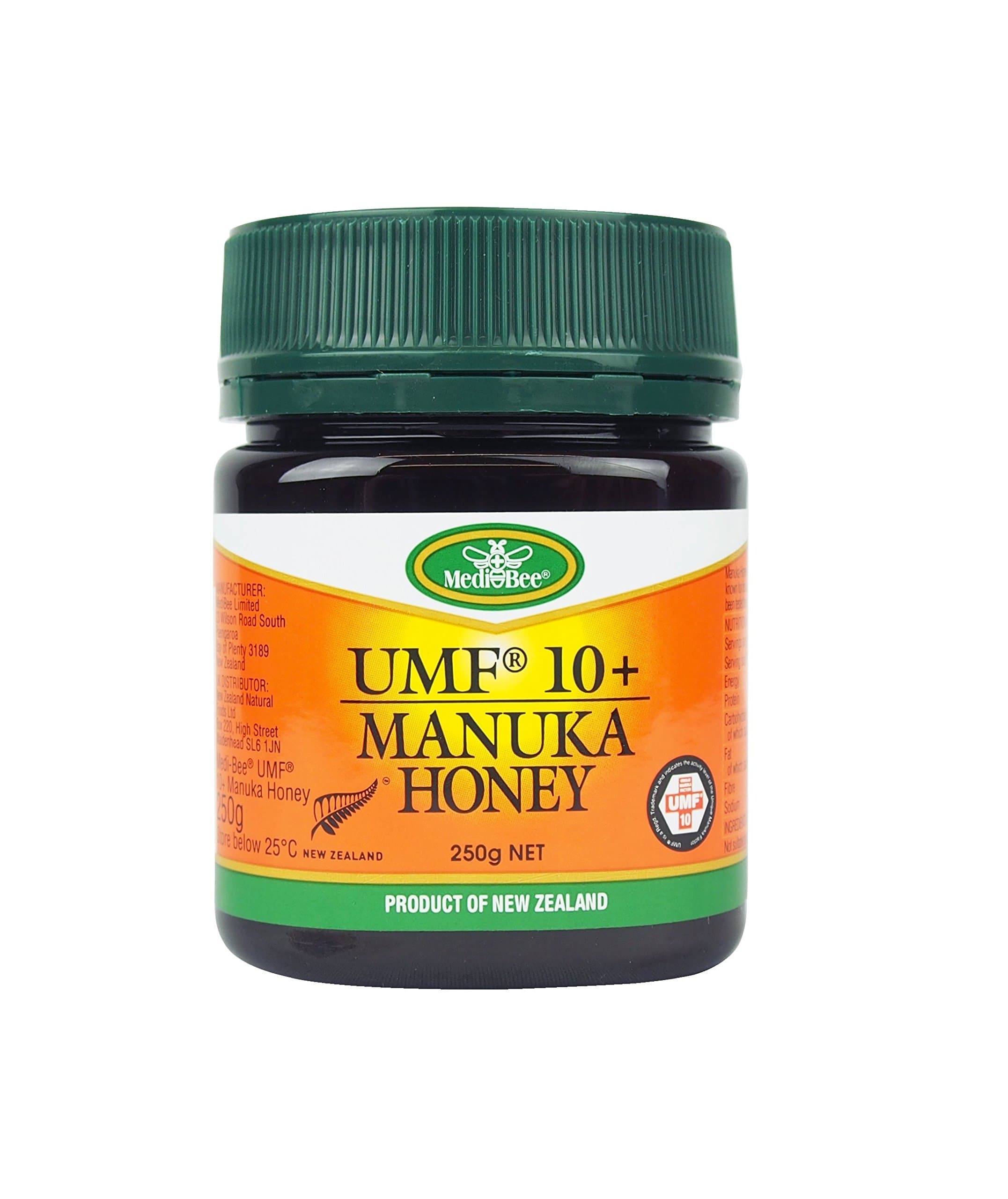 Medibee UMF 10+ (MGO 263) Manuka Honey | Raw, Pure & Unpasteurised from New Zealand | 250g