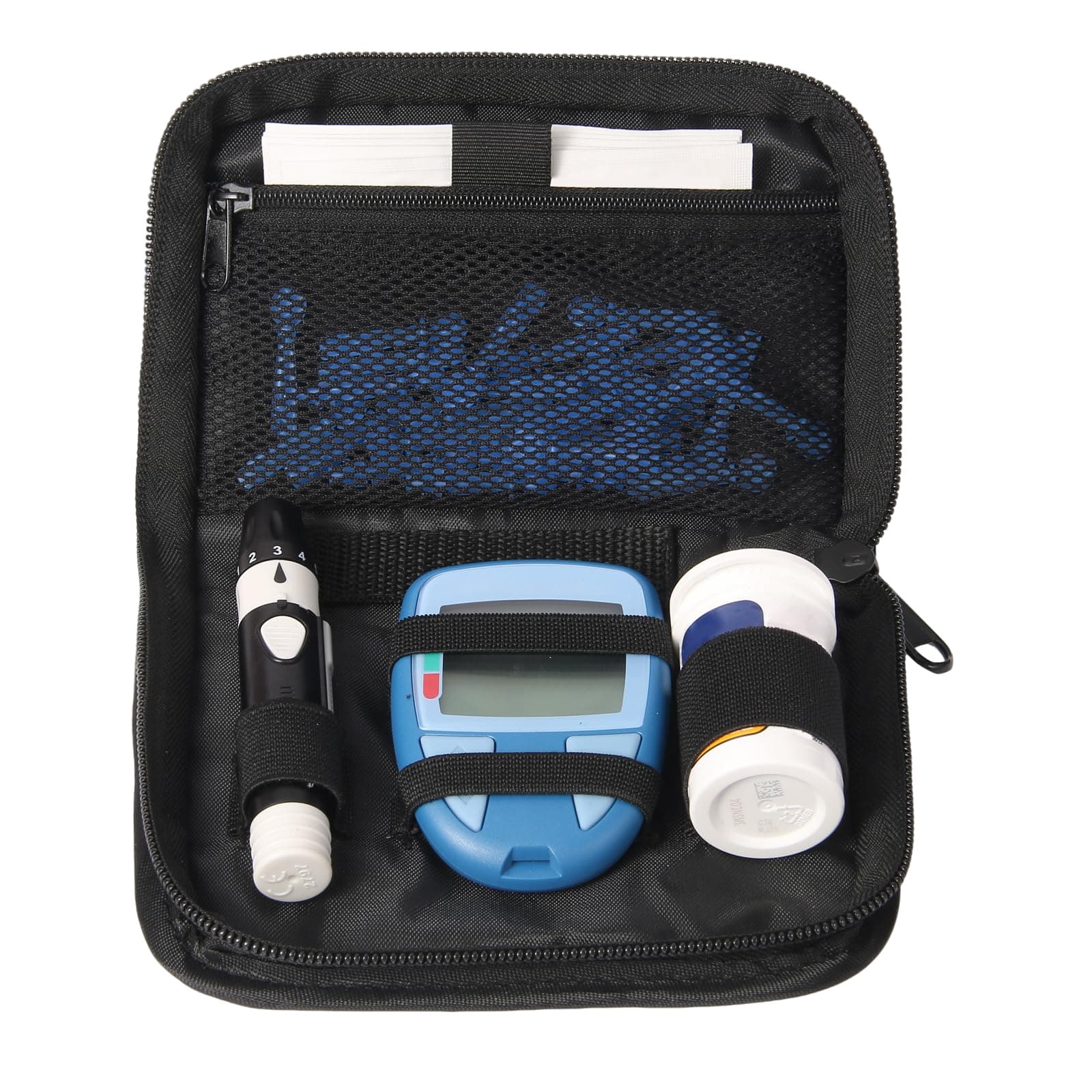 Diabetes Supply Case, Diabetic Organizer Carrying Case Kit, Portable Diabetes Testing Kit Case, Blood Glucose Meter Storage Bag
