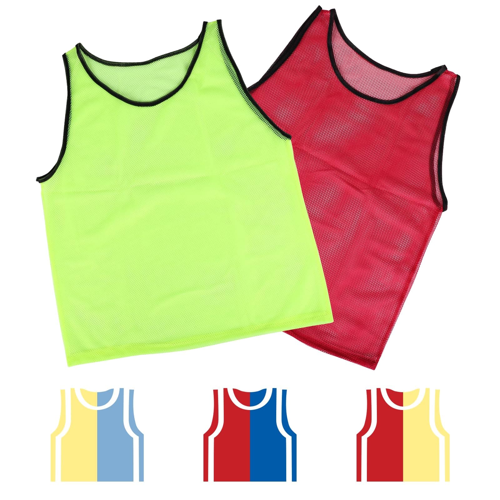Adorox Teens Scrimmage Practice Jerseys Team Pinnies Sports Vest Soccer, Football, Basketball, Volleyball