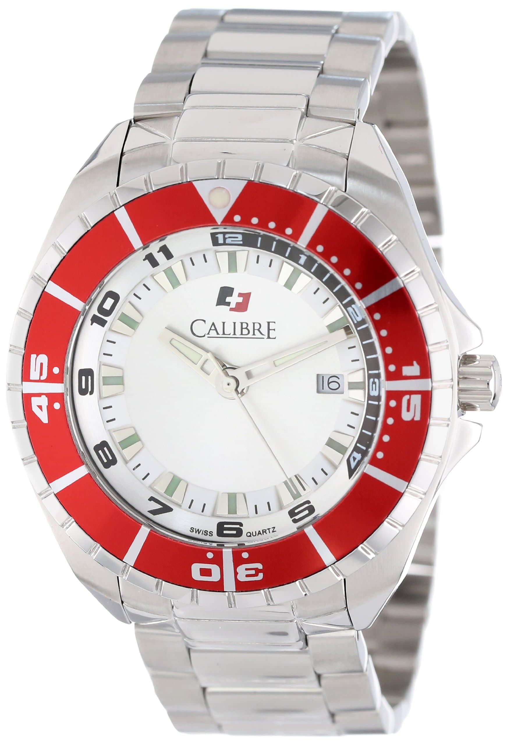 Men's SC-5S2-04-001.4 Sea Knight Round Stainless Steel Red Aluminum Bezel Luminous Date Watch