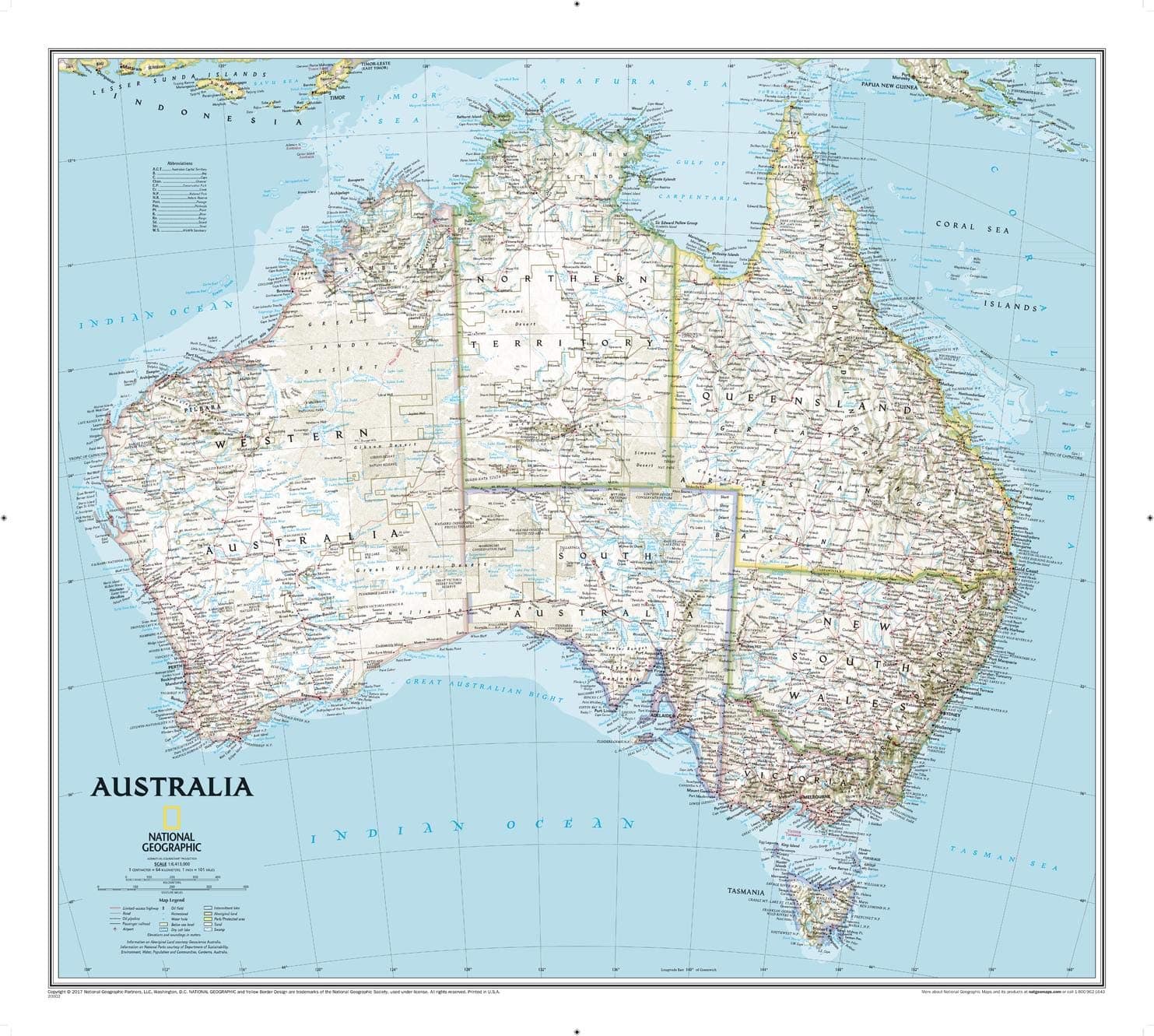 Australia Classic Map [Laminated] - Reference Maps