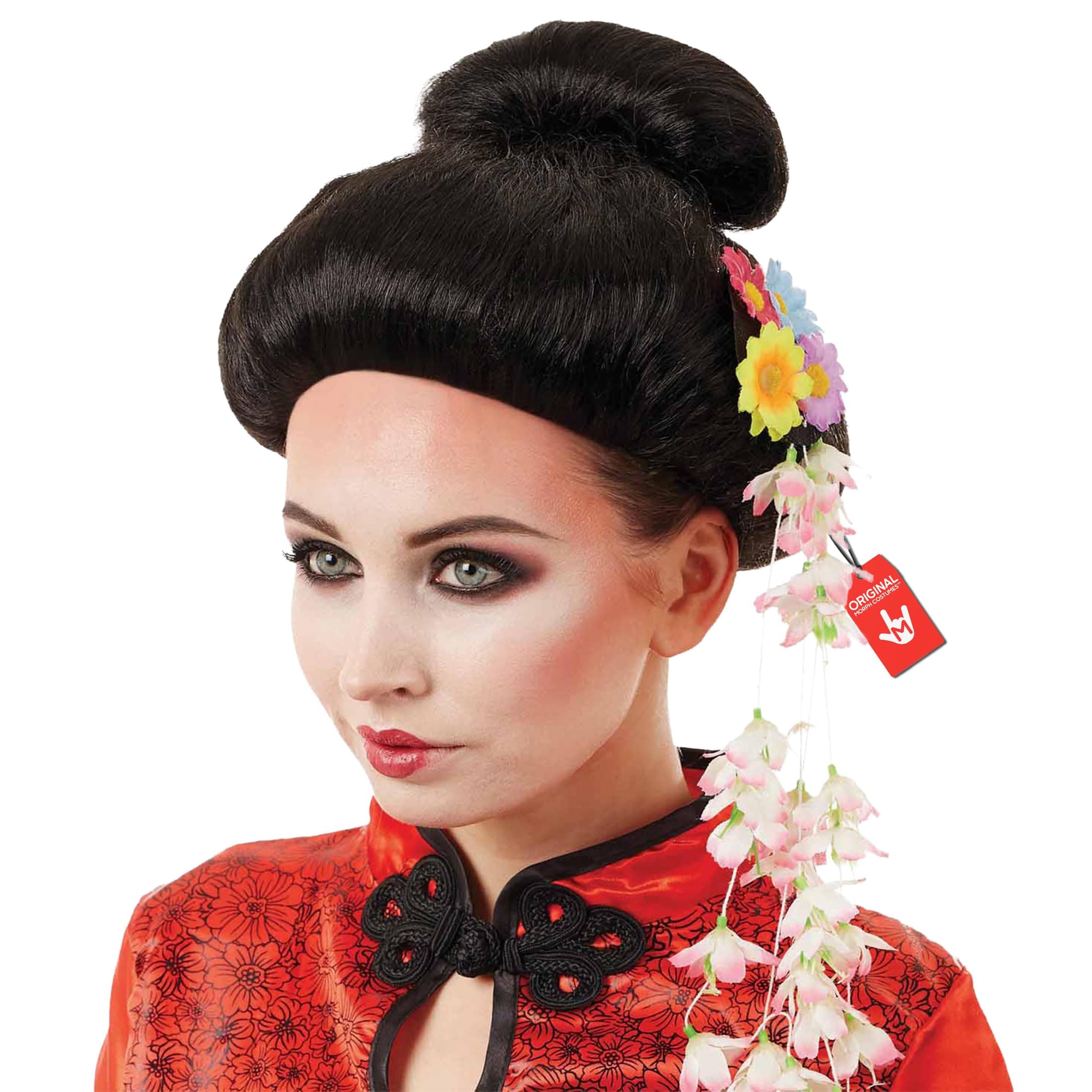 Fun Shack Geisha Costume Women, Geisha Japanese Wigs for Women, Japanese Costume for Adult, Geisha Accessories One Size