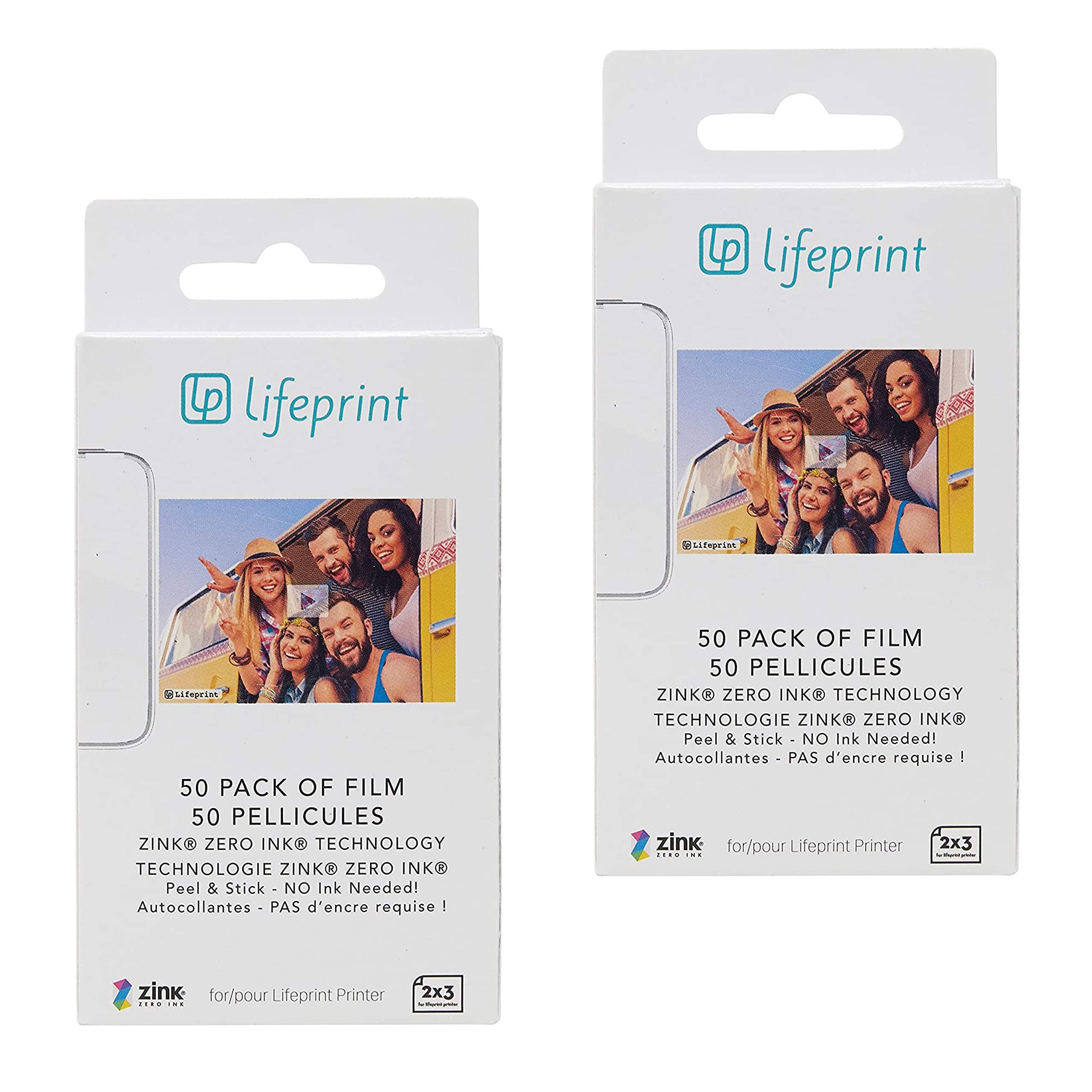 2x3 Premium Zink Instant Print Photo Paper (100 Pack) Compatible with Lifeprint 2x3 Printers