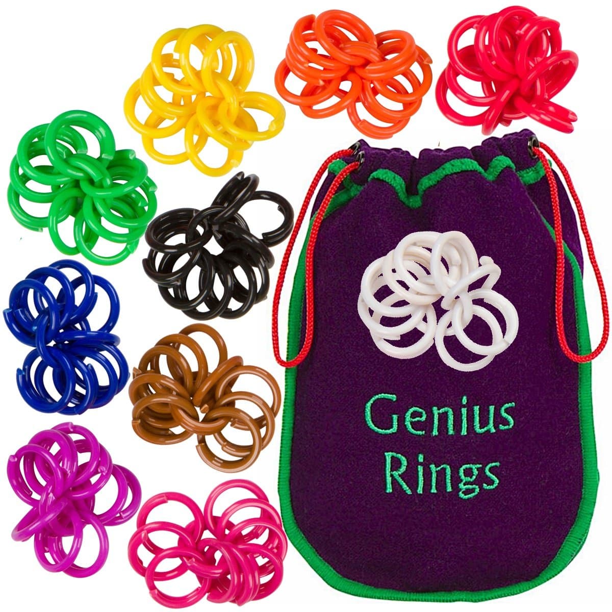 Genius Baby Project Genius Rings Chinese Jacks Toy Educational Math Counting Rings