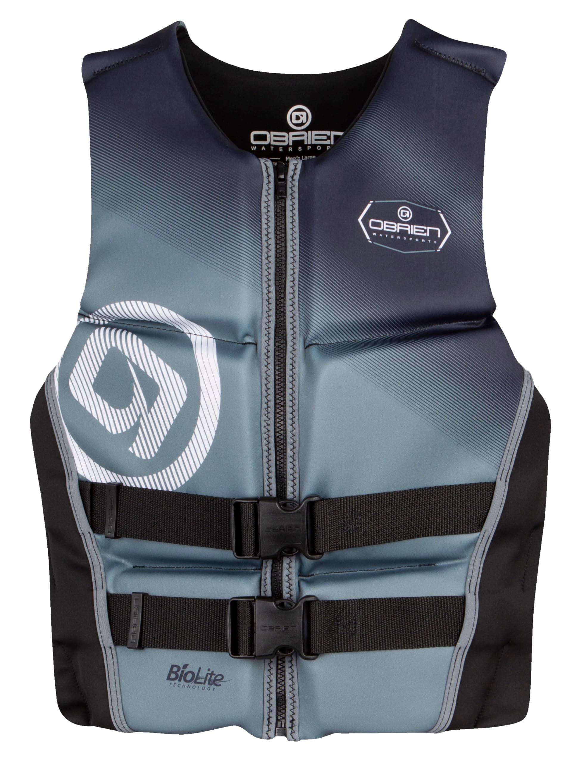 O'BrienMen's Flex V-Back Life Jacket - US Coast Guard Approved Level 70 Buoyancy - Water Sports Activity Including Boating, Paddle, Skiing, Surfing & Swimming