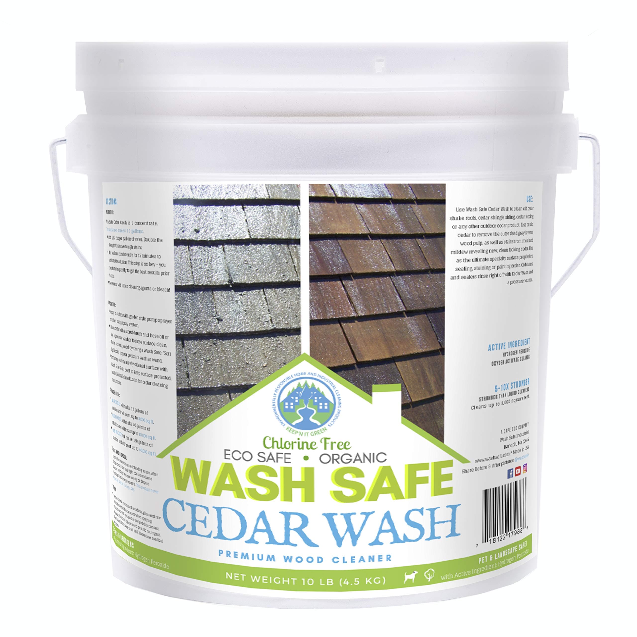 Wash Safe IndustriesCedar WASH Eco-Safe and Organic Wood Cleaner 10 lb Container