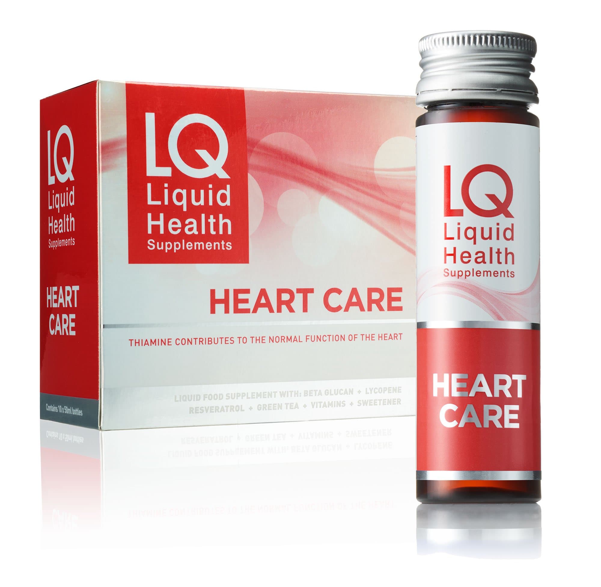 LQ Heart Care - Beta Glucan, Resveratrol, Lycopene, Green Tea and Thiamine Heart Care Supplement - 30 Days (3 Boxes)