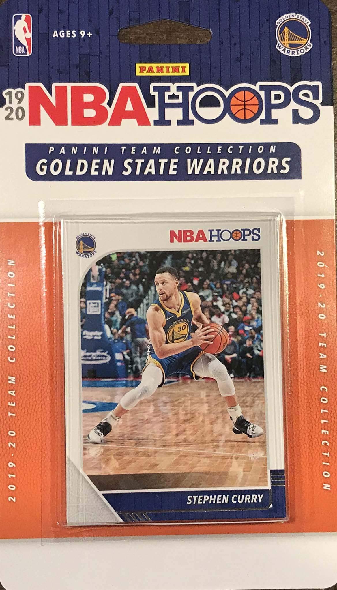 Golden State Warriors 2019 2020 Hoops Basketball Factory Sealed 10 Card Team Set with Stephen Curry and Klay Thompson Plus