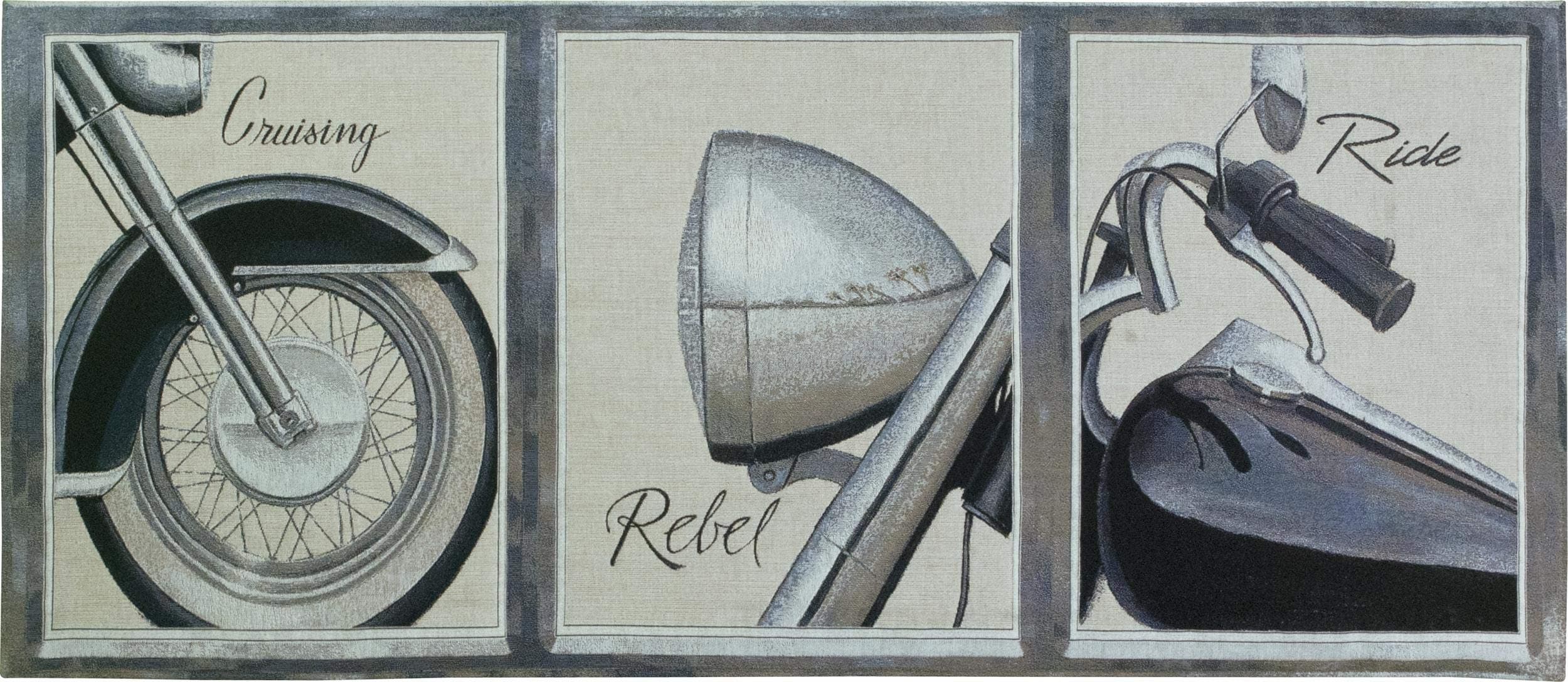 Fine Art Tapestries Cruising Motorcycle Wall Tapestry