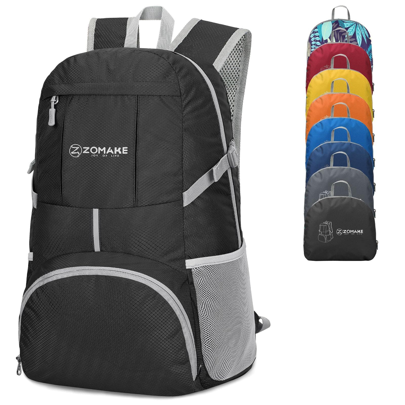 ZOMAKE Lightweight Foldable Backpack, Packable Rucksack 35L Folding Small Back Pack Foldaway Ultralight Daypack Collapsible for Women Men Travel Hiking Walking