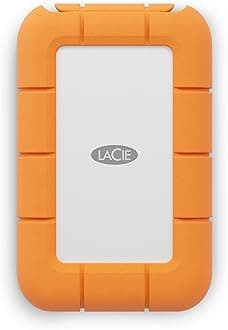 LaCie Rugged Mini SSD 1TB Solid State Drive - USB 3.2 Gen 2x2, speeds up to 2000MB/s, Compatible with PC, Mac, and iPad (STMF1000400)
