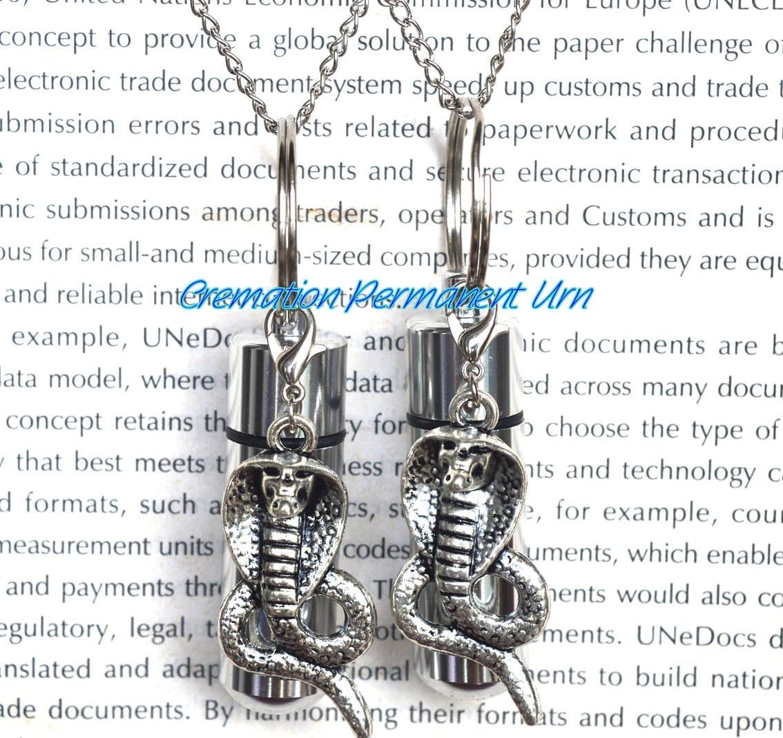 Snake Urn Necklace Jewelry - Snake Cremation Necklace Jewelry - Snake Cremais Jewelry - Ashes Necklace Jewelry - Memorial Jewelry
