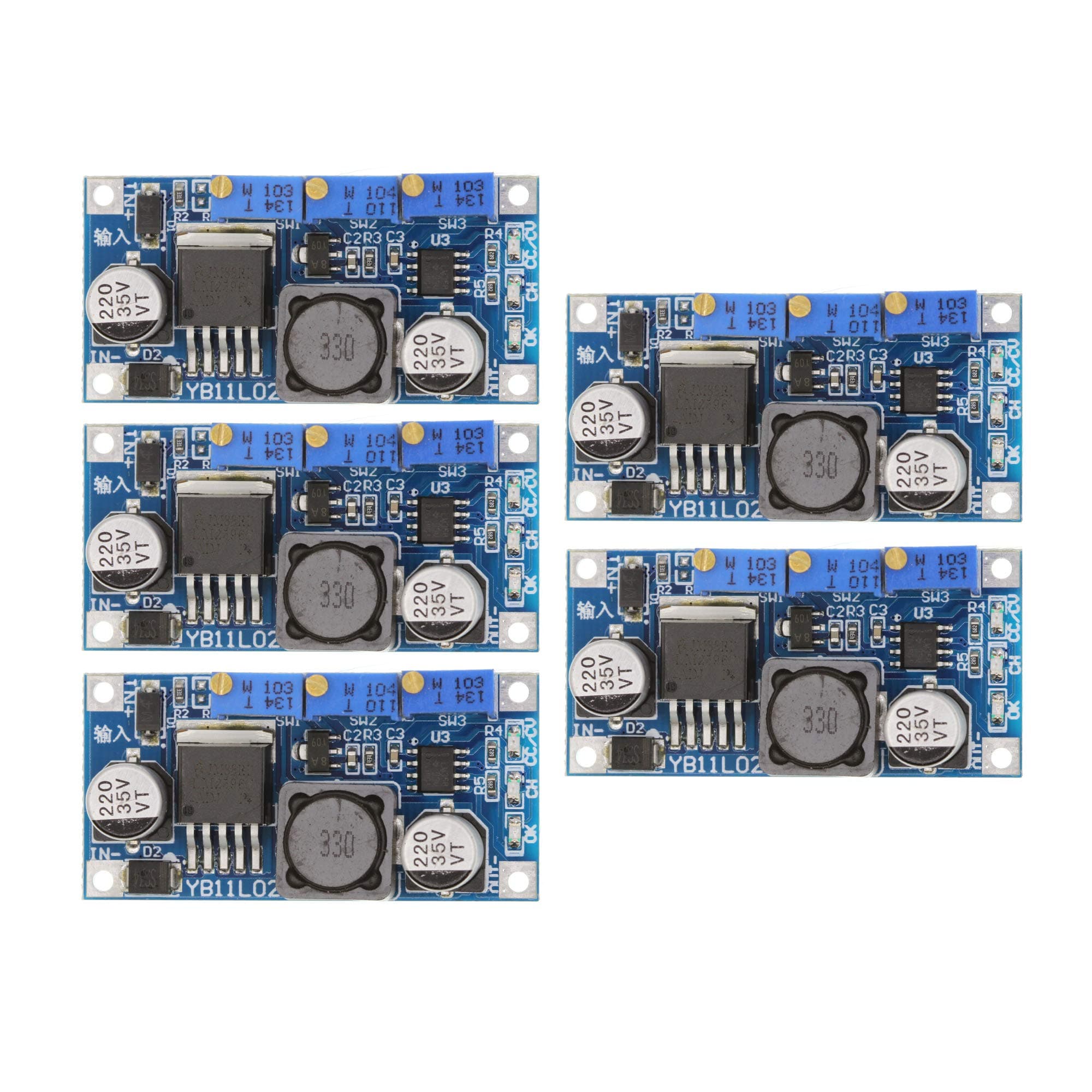 5 Pack LM2596 LED Constant Current & Constant Voltage Driver Power Supply Module
