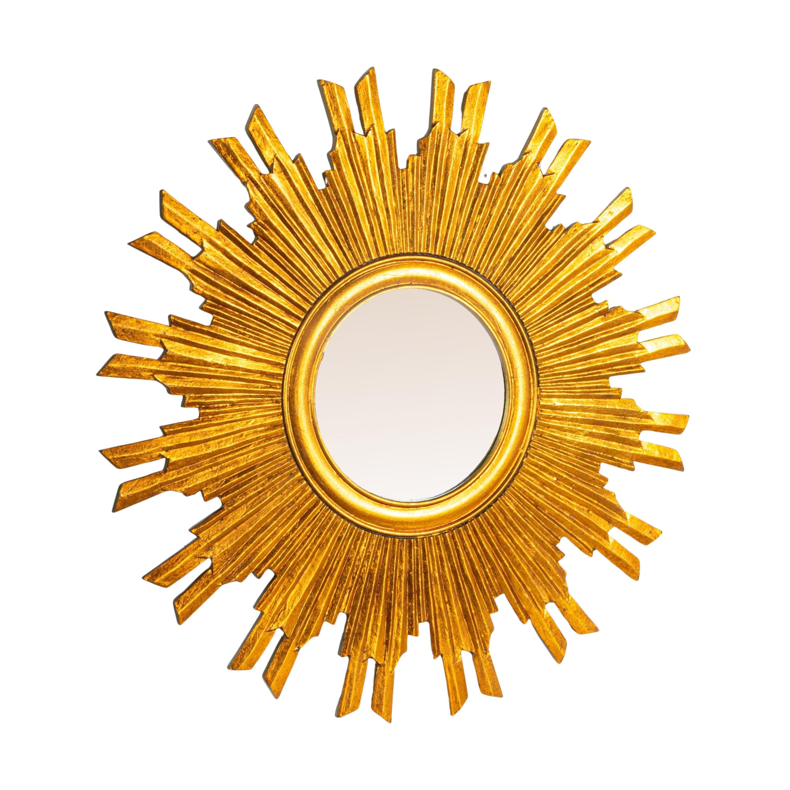 Creative Co-Op Gold Sunburst Mirror