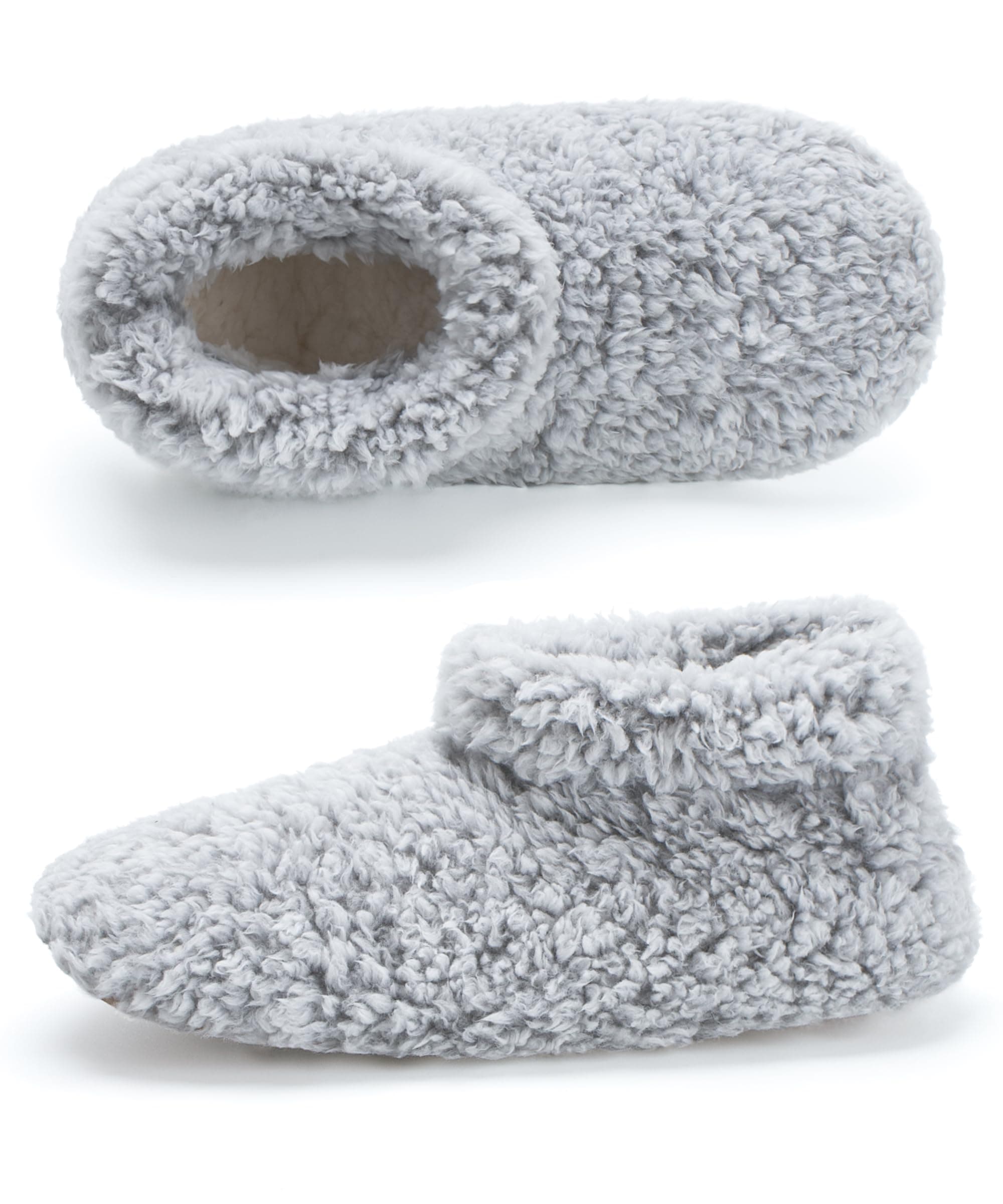 Fuzzy Slippers for Women Indoor, Warm Bedroom Slip On Shoes, Winter Fluffy House Socks with Grippers, Cozy Christmas Gifts Unique
