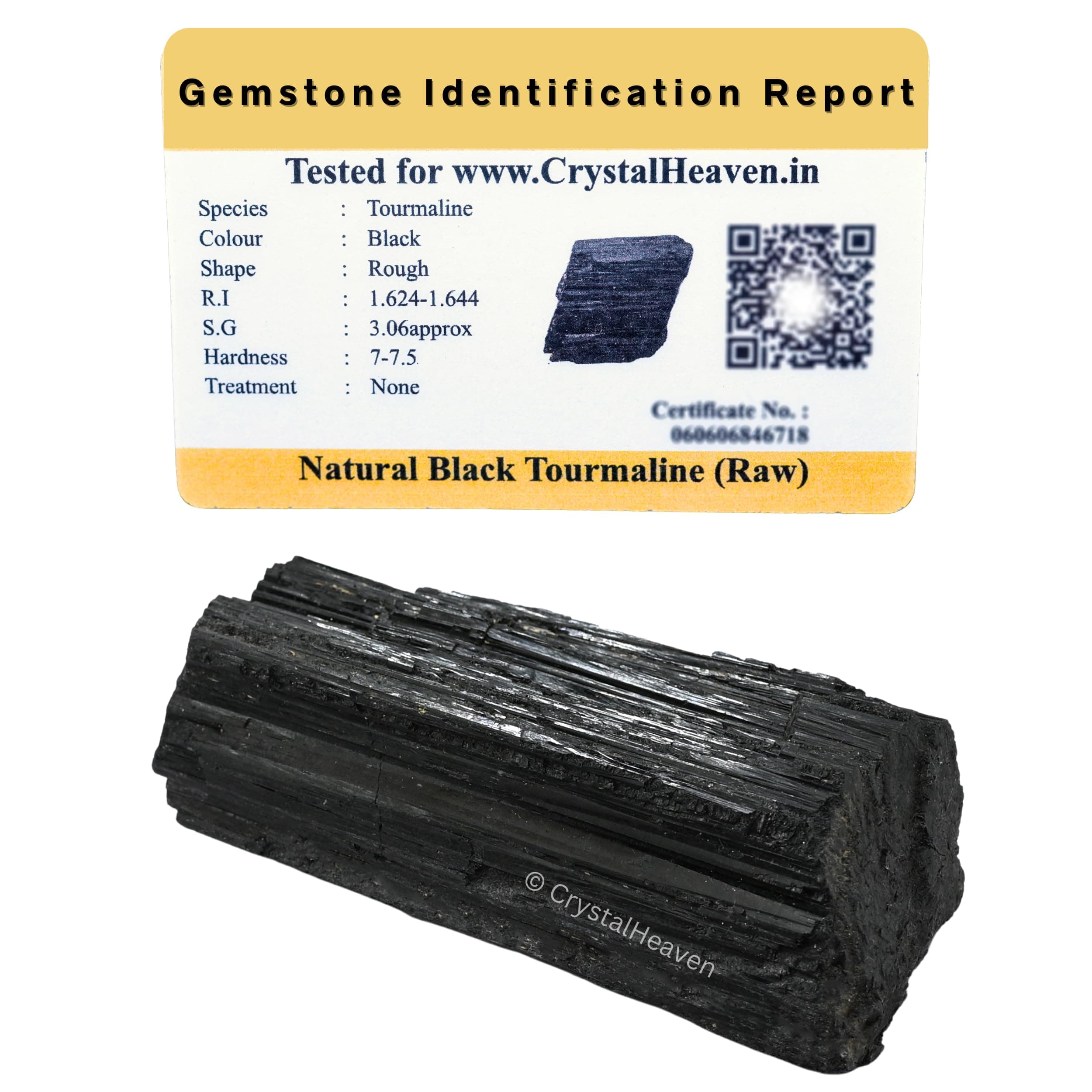 Black Tourmaline Crystal - 1 Piece of 500-750 Grams Large Black Tourmaline Stone - Very High Grade Black Tourmaline Crystals Rough Raw for Protection, Crystal Grids, Good Vibes