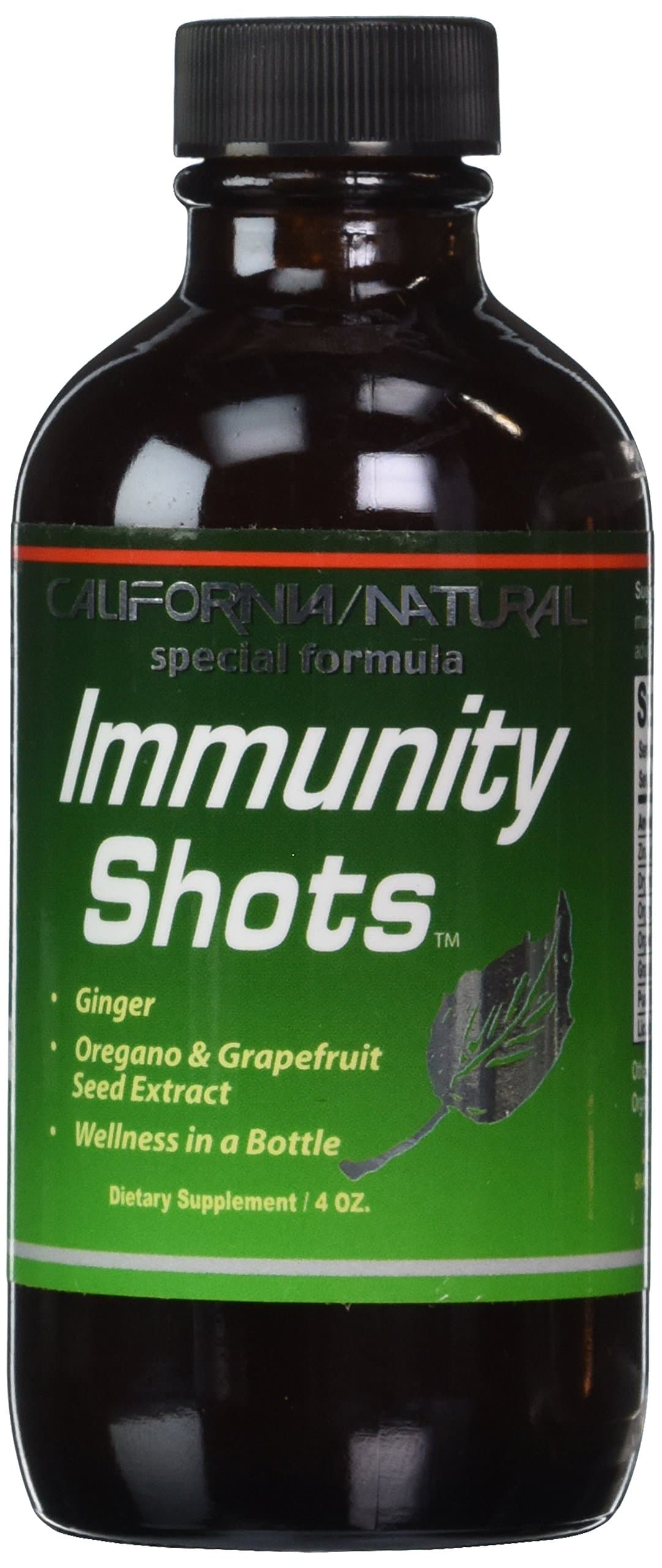 Immunity Shots 4oz Bottle Zinc, Organic Ginger Root, Oregano Oil - Potent & Pure Immune System Booster - Immune System Support (Pack of 1)