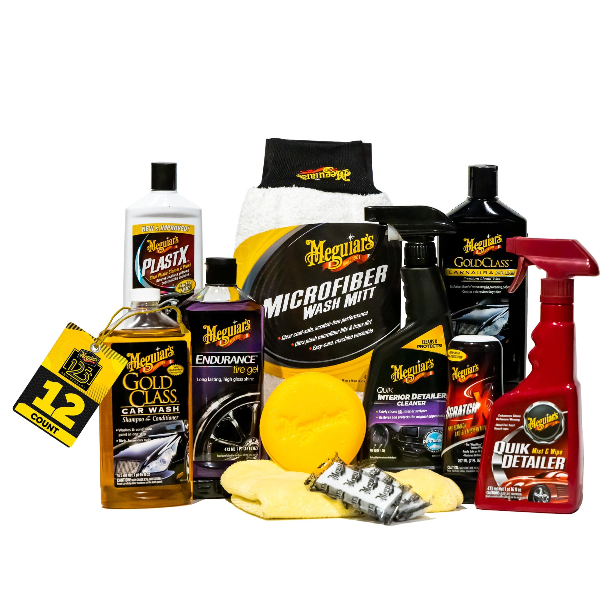 Meguiar's Complete Car Care Kit - Ultimate Car Detailing Kit Interior and Exterior, for Showroom Shine - Includes Products for Cleaning and Detailing