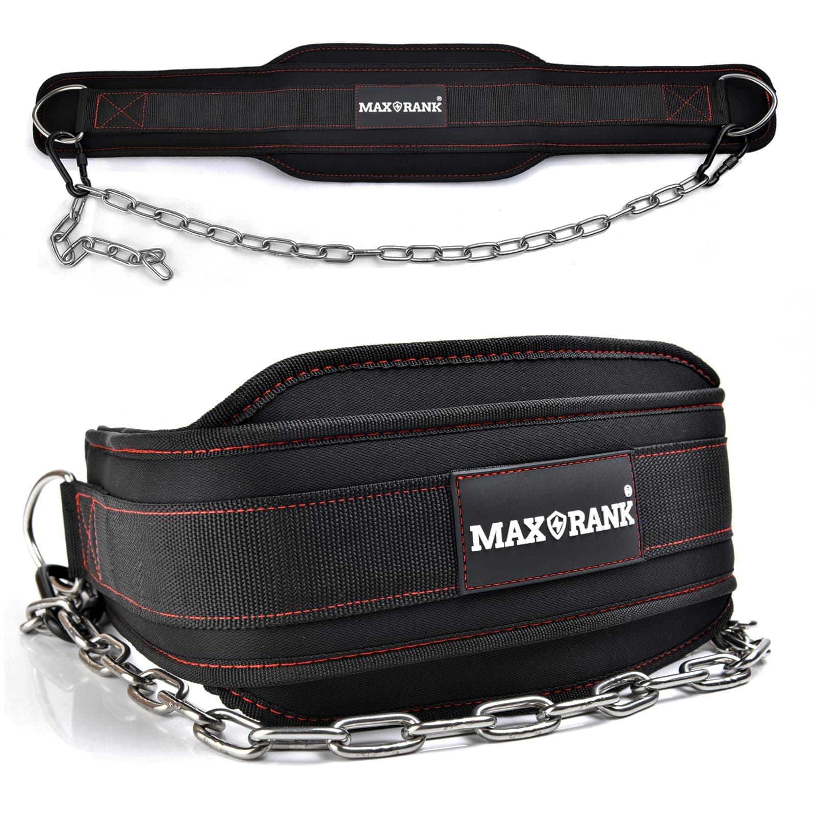 Dip belt With 37-40" Chain, 550lbs - 650lbs Weight Capacity, Weightlifting Belt for Dips and Pullups