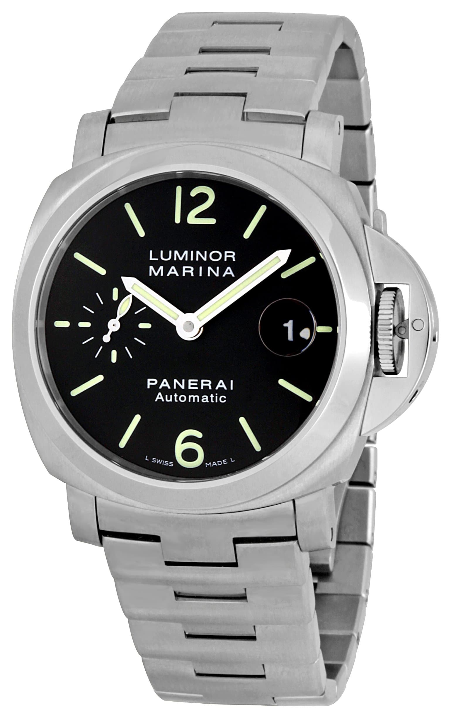 Panerai Men's PAM00298 Luminor Marina Automatic Black Dial Watch