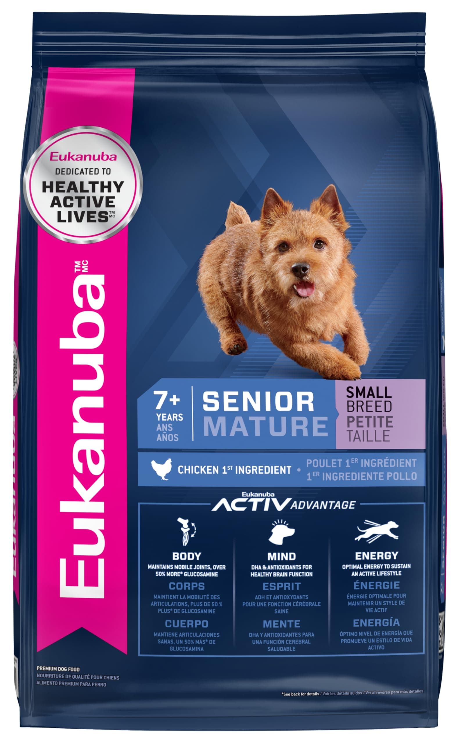 Senior Small Breed Dry Dog Food, 15 lb Bag