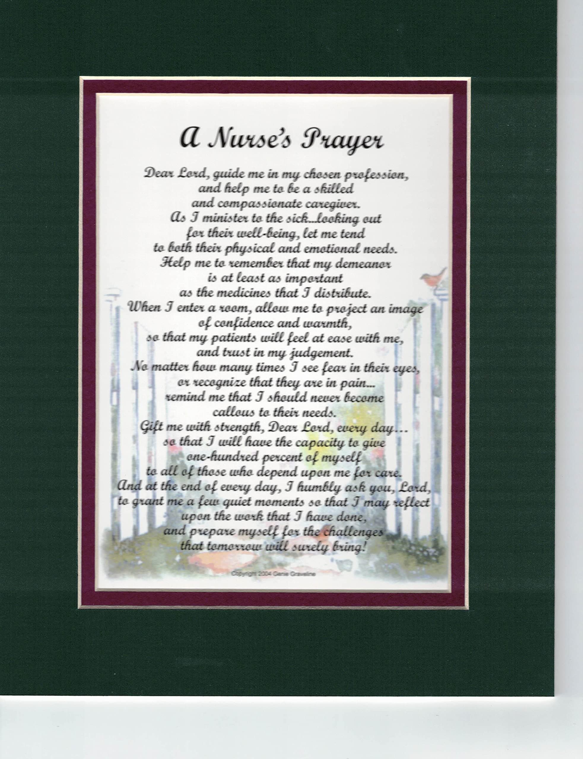 Genie's Poems Nurse Poem- Nurse Verse- Nurse Print- Nurse Graduation- Thank You Nurse- Nurse Appreciation-