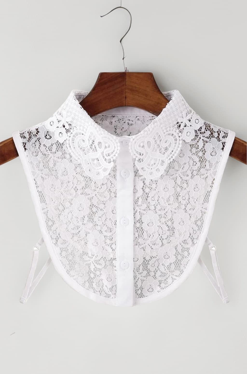 Fake Collar Shirts for Women White/Black Detachable Floral Lace Half Shirt Collar Blouse for Women Girls, Elegant False Dickey for Dress Tops