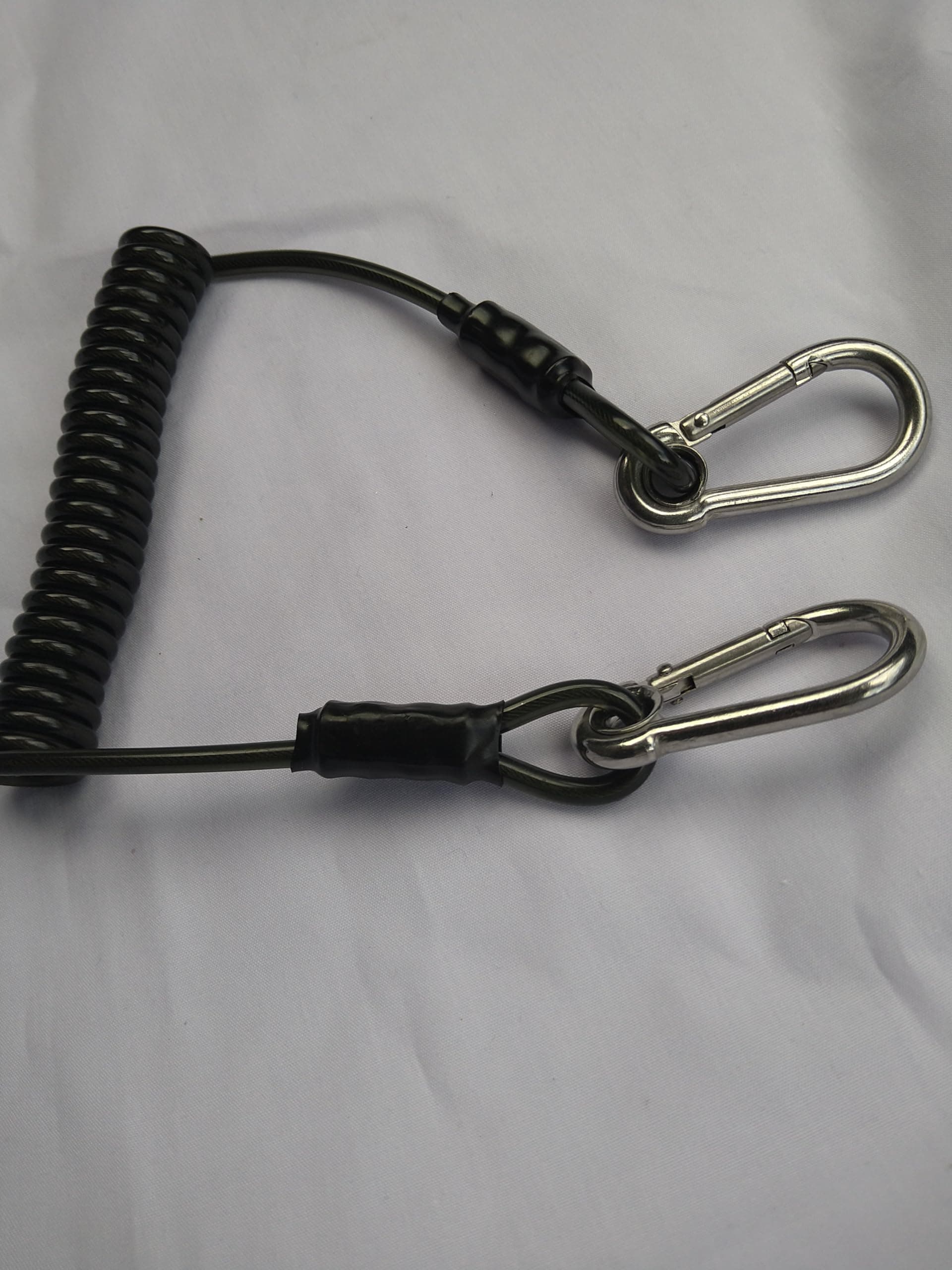 BBI Tool Safety Lanyard Heavy Duty 2 Stainless Steel Carabiners Tether Secure Screw 4 Professional Use