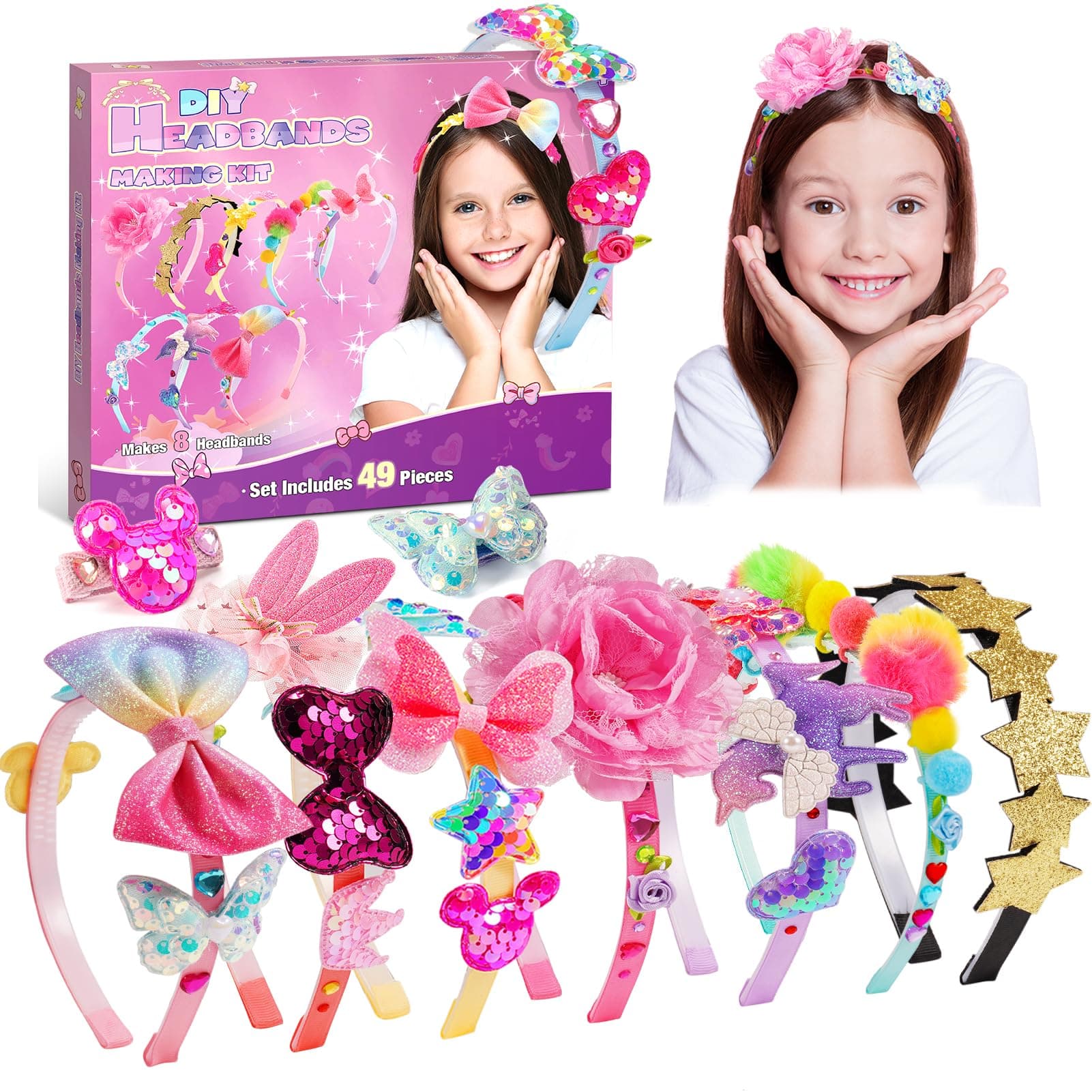 3-9 Year Old Girls Gifts: Girls Hair Accessories Art and Craft Kits for Kids Age 3-9