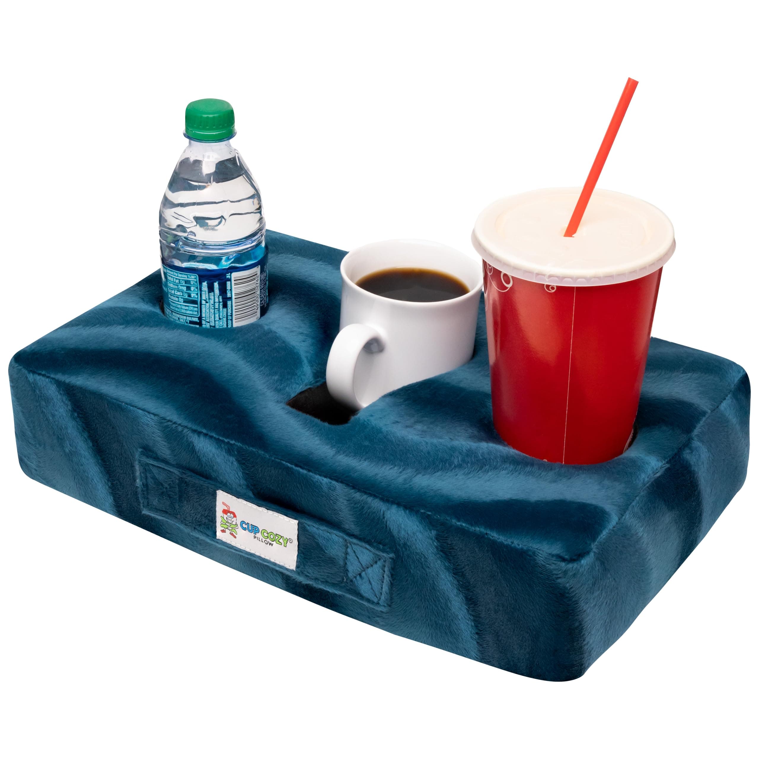 The Original Cup Cozy Pillow Gray-As Seen on TV-The World's Best Couch/Bed/Car Cup Holder for Drinks/Snacks/Remotes! (Teal)