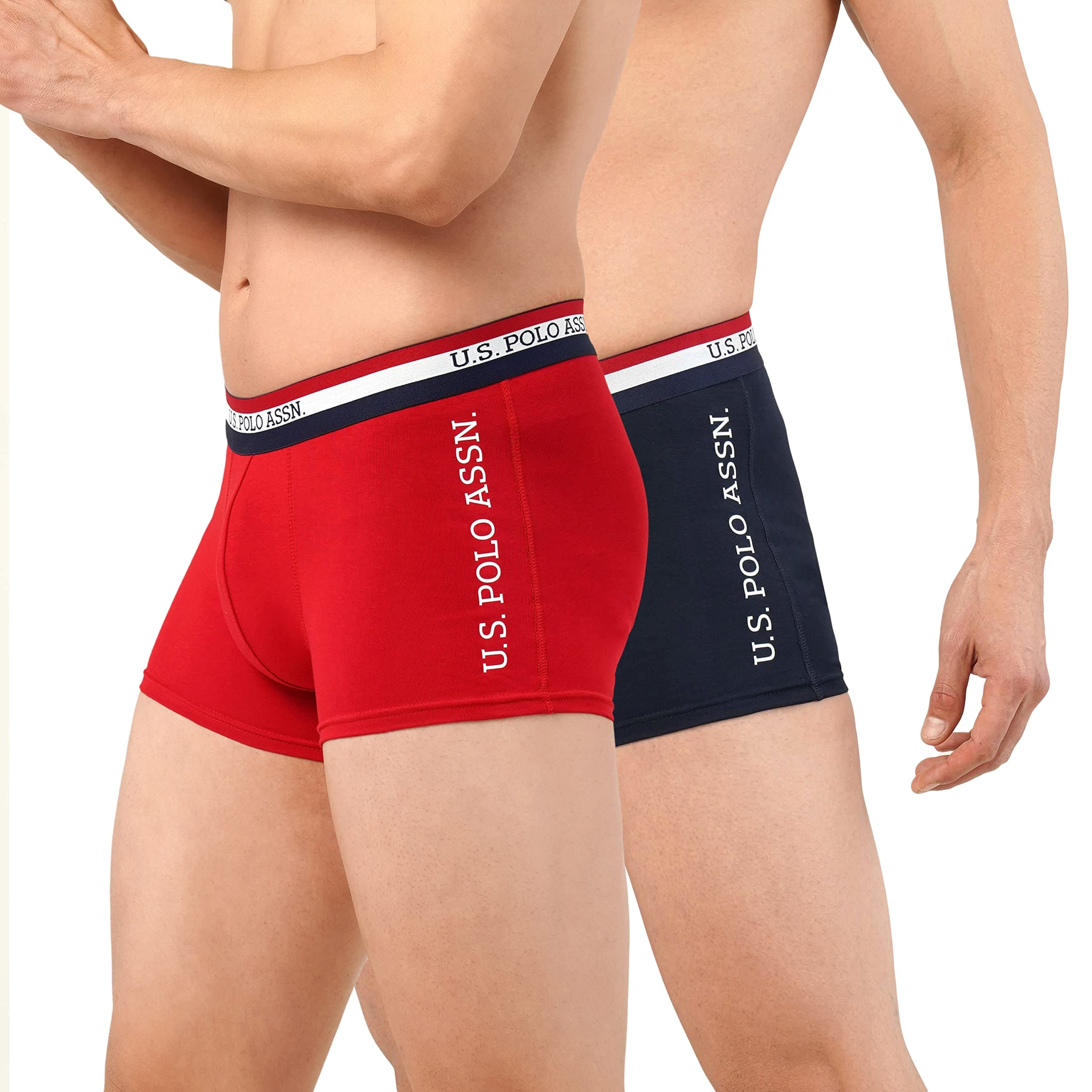 U.S. POLO ASSN. Mens ET002 Anti Microbial Branded Stretch Cotton Underwear Trunk -Pack of 1