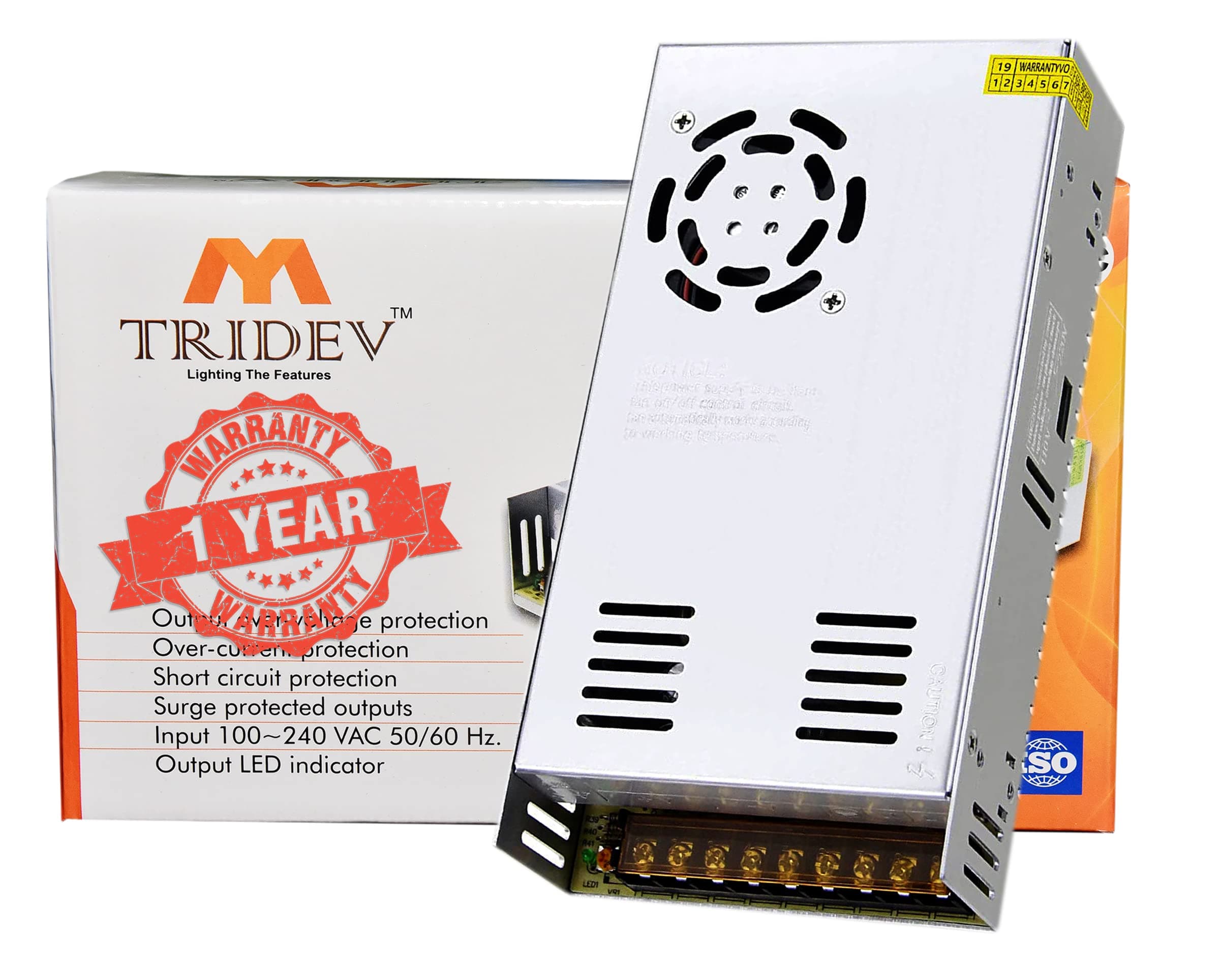 DC 24V 15A 360W Switching Power Supply Universal Regulated Transformer (AC 220V/240V to DC 24Volt 15Ampere 360Watts Suitable for LED Strips, car stereos, Wireless routers, Printers..