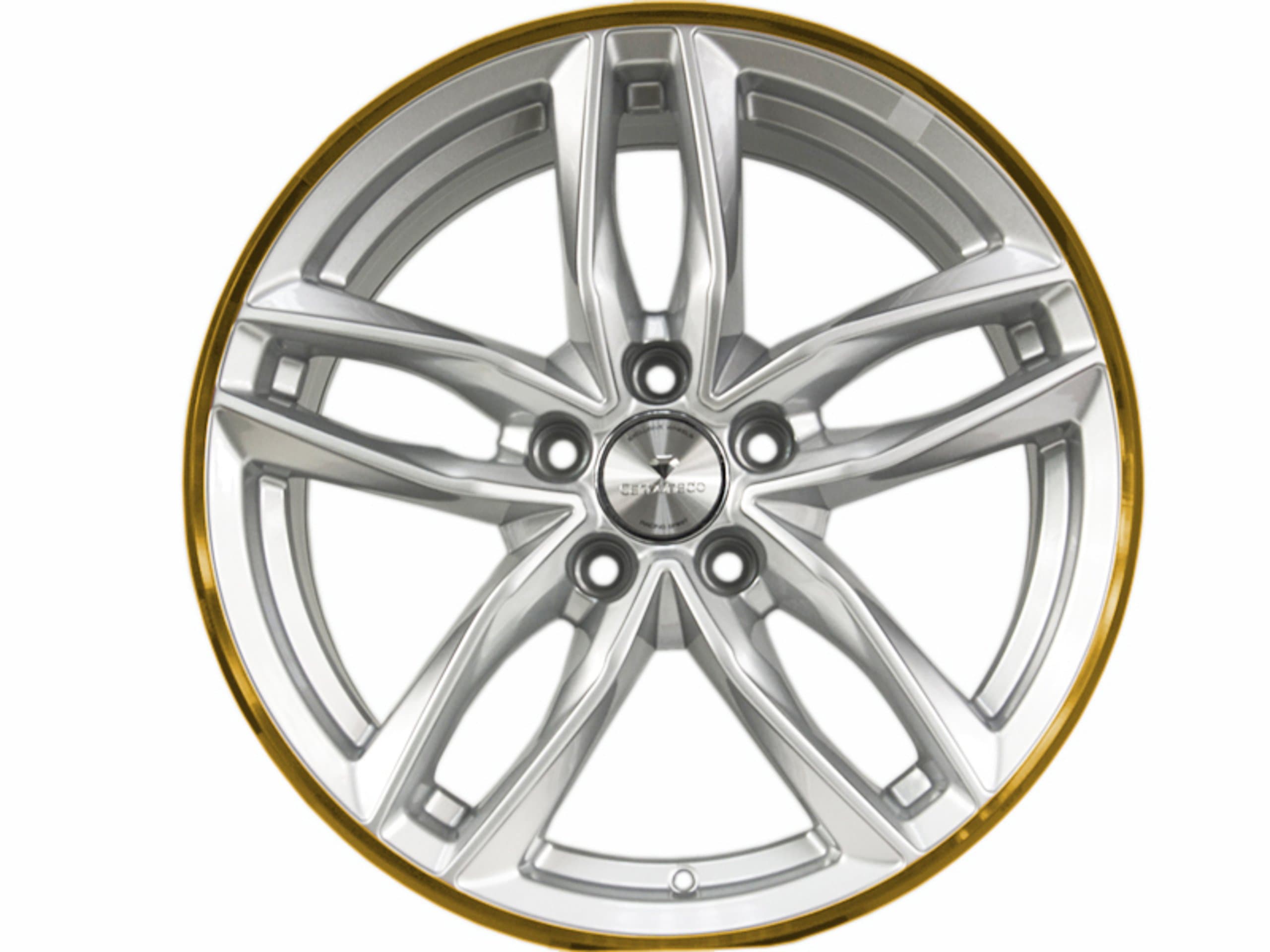 'Set of 4 Alloy Wheels Earrings Alloygator Gold/Rim/Sizes (13 ")/Hochschlagfest/Plastic/Protects/enhance/improve/Optics Mounted Easily Improve Rings/Anti Scratch/Sturdy/Durable/Satisfaction/Available in different colours. Made in the UK/England/Rim Guard Assembly Set Rings Rim Guard/Wheels Rims