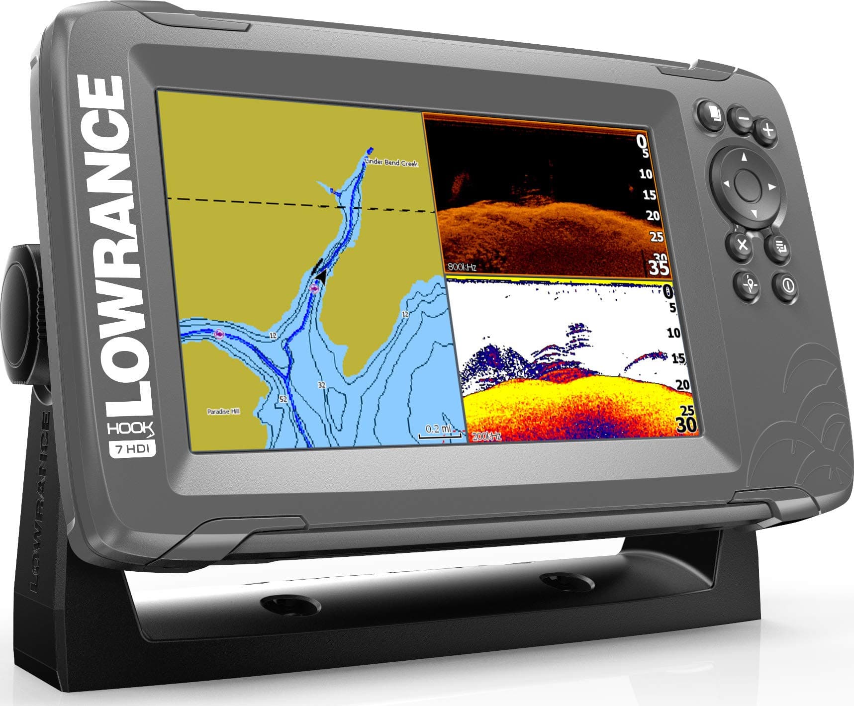 Lowrance HOOK2 7 - 7-inch Fish Finder with SplitShot Transducer and US/Canada Navionics+ Map Card …