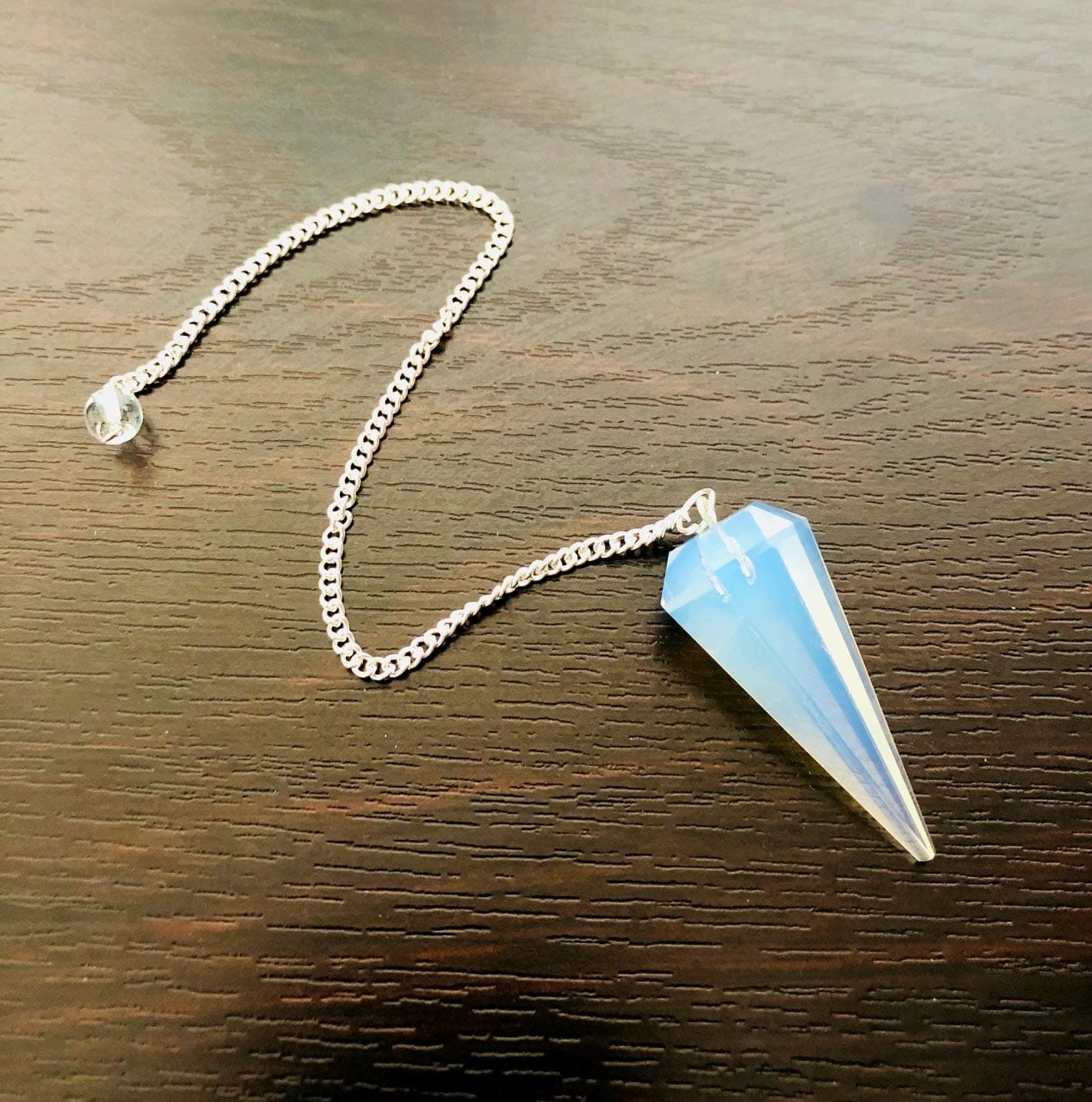 CRYSTALMIRACLE OPALITE DOWSER PENDULUM CRYSTAL HEALING REIKI FENG SHUI GIFT POSITIVE ENERGY MEDITATION PEACE WELLNESS HANDCRAFTED AURA POWER
