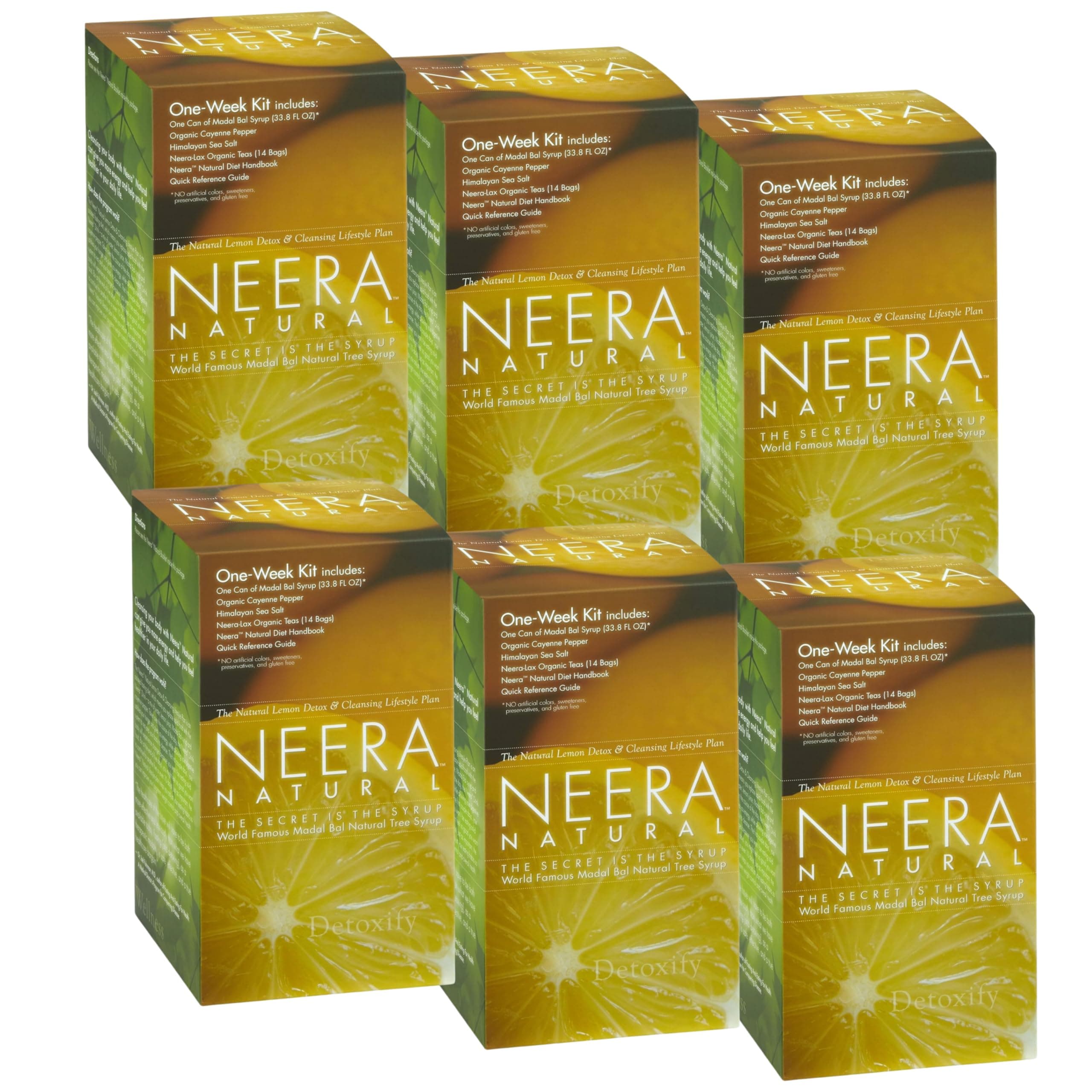 Family A Pack Master Cleanse Diet - 7 Day Cleanse Colon Cleanser & Detox Master Cleanse Lemon Cayenne Maple Metabolism Booster, 6 One Week Detox Kits