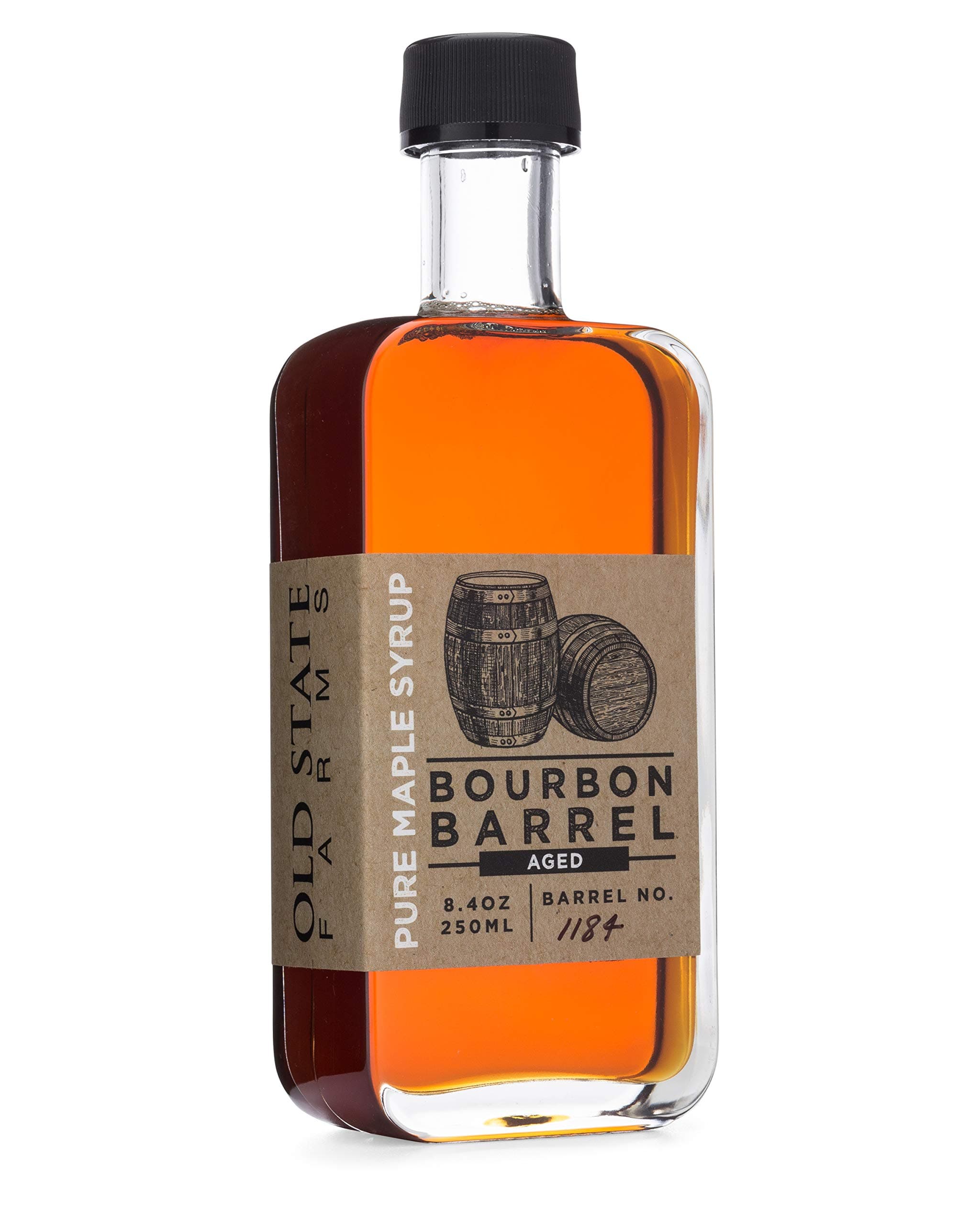 Bourbon Barrel Aged Pure Maple Syrup - 8.4oz - Organic - Gluten Free - All Natural - Vegan - NON GMO