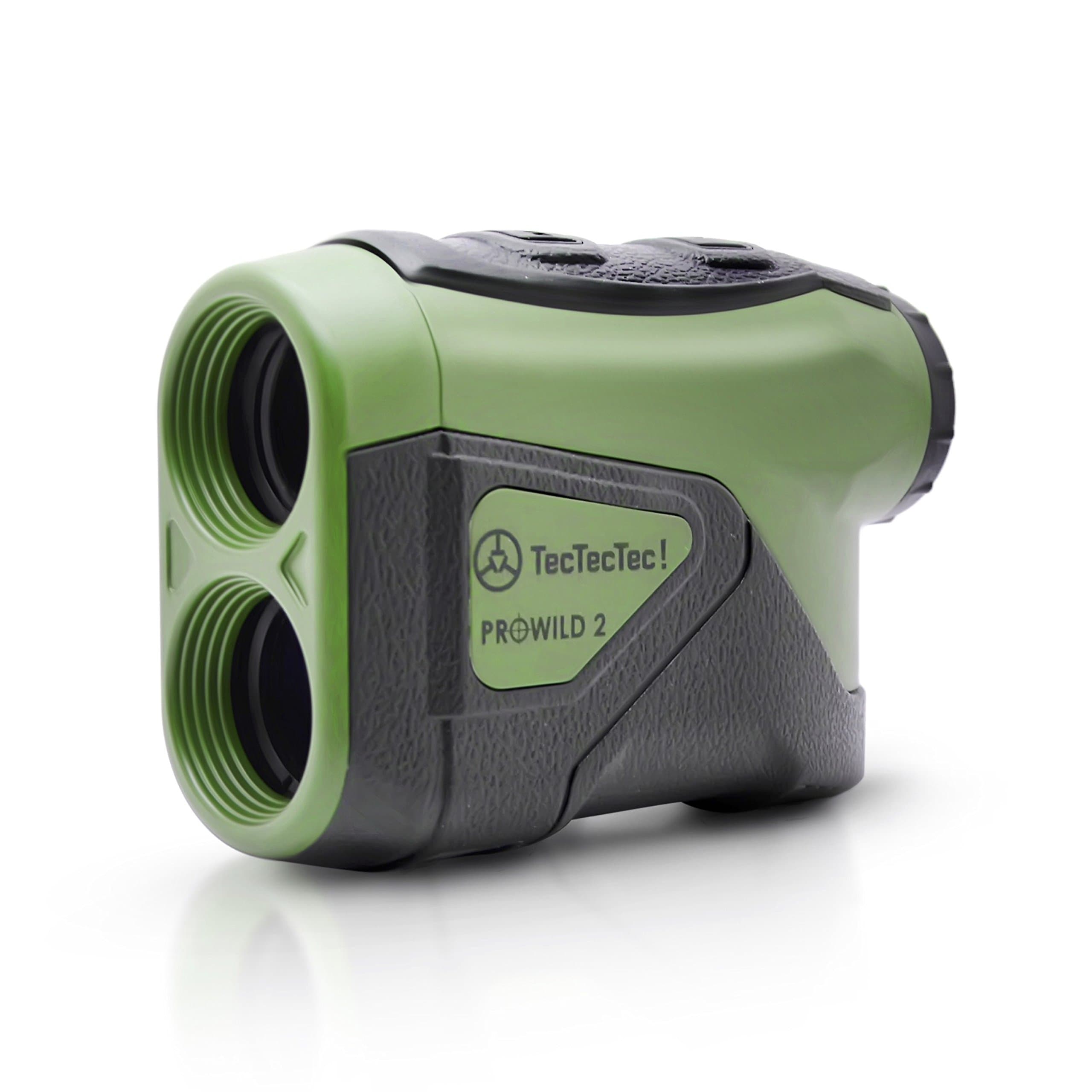 TecTecTecProWild 2 High Accuracy Laser Rangefinder for Hunting with Range Scan, Speed Mode, CR2 Battery, and Normal Measurements - Green