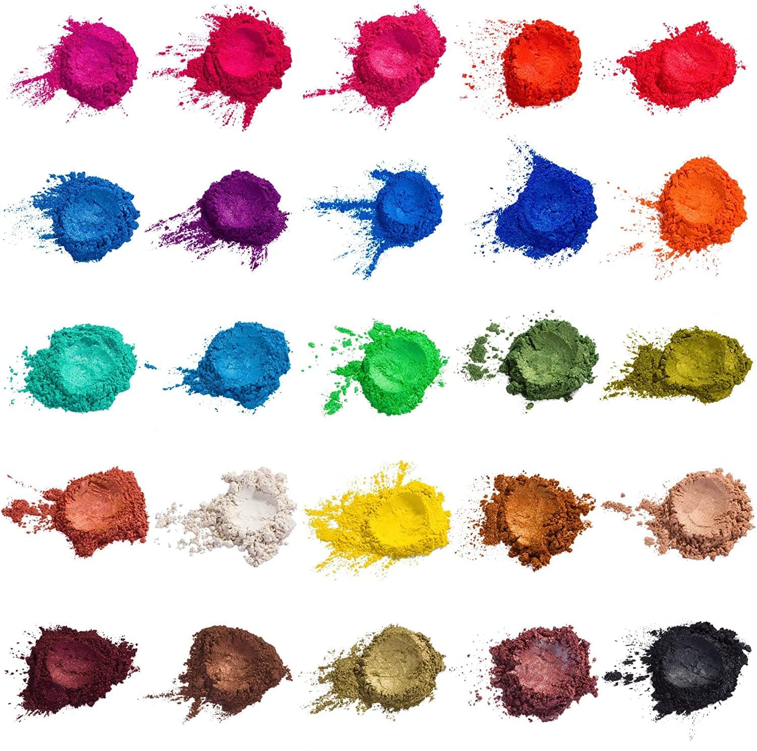 Chameleon Colors Mica Powder Lip Gloss Base and Soap Making Pigment . Gift Box 25 and Bonus - Instructions for 8 Amazing Crafts - Premium Mica Powder for Epoxy - Resin Dye Color