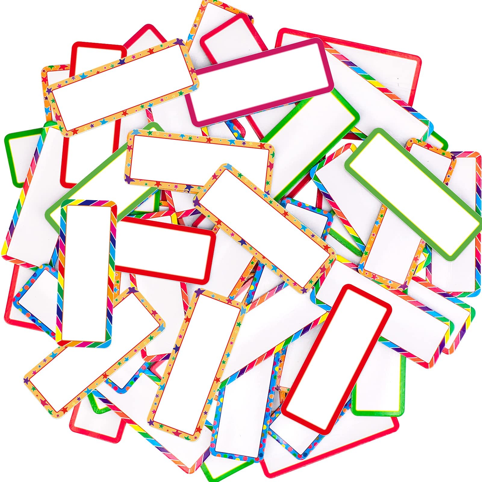 60PCS Magnetic Dry Erase Labels Name Plate Tags Magnetic Label Stickers Sticky Labels,Writable Magnet Sheets,Blank Write On Magnets for Whiteboards Locker Refrigerator (3.2 x 1.2 Inch)