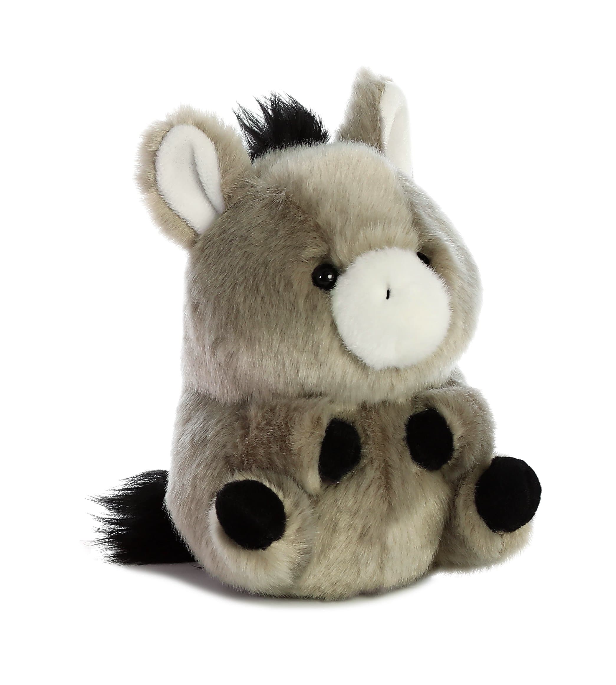 Playful Rolly Pet™ Bray Donkey™ Stuffed Animal - Compact Size for On-The-Go Fun - for Adults, Kids, Birthdays, and Anniversaries - Gray 5 Inches