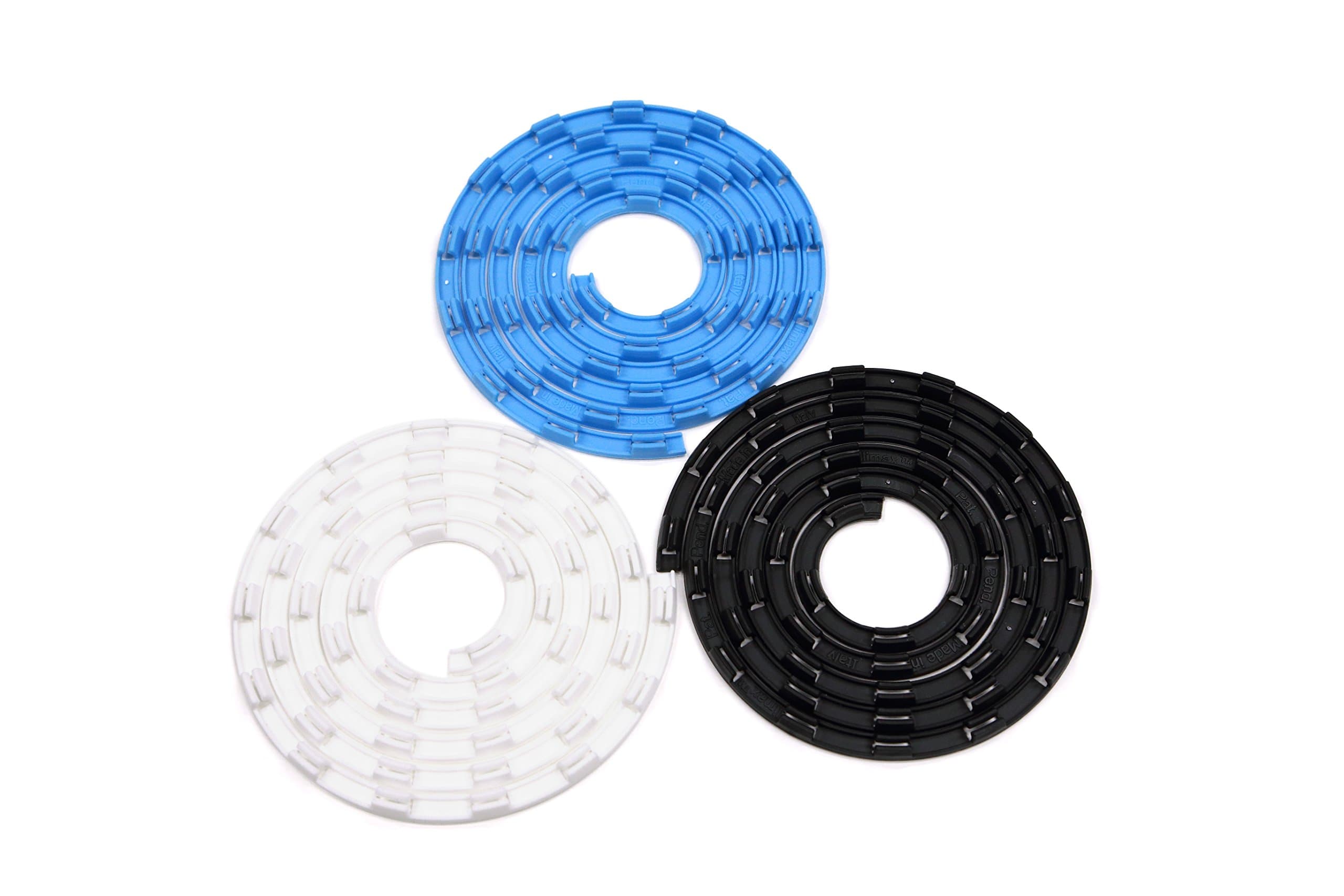 Limax, The Cable Tidy, A Dynamic Universal Cable Winder for iPhone, Samsung, Nexus, etc..., Multipack 3 pcs. Cyan, Black, White