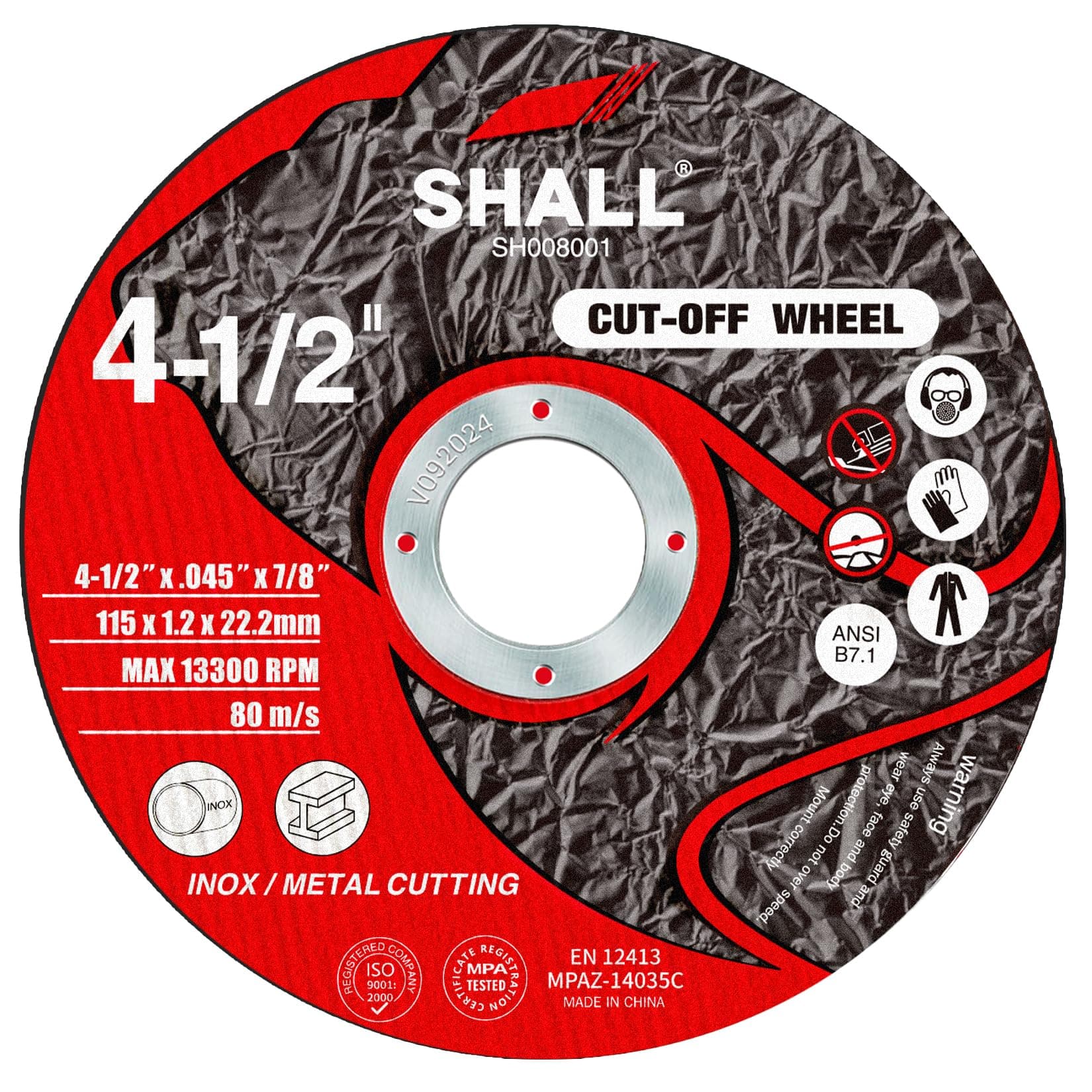 - 25-Pack Cut Off Wheels 4 1/2 x 7/8 Inch, Cutting Wheel with Pouch for Angle Grinder, 4.5” Metal & Stainless Steel Fast Cutting Disc, Grinder Wheel for General Purpose Metal Cutting