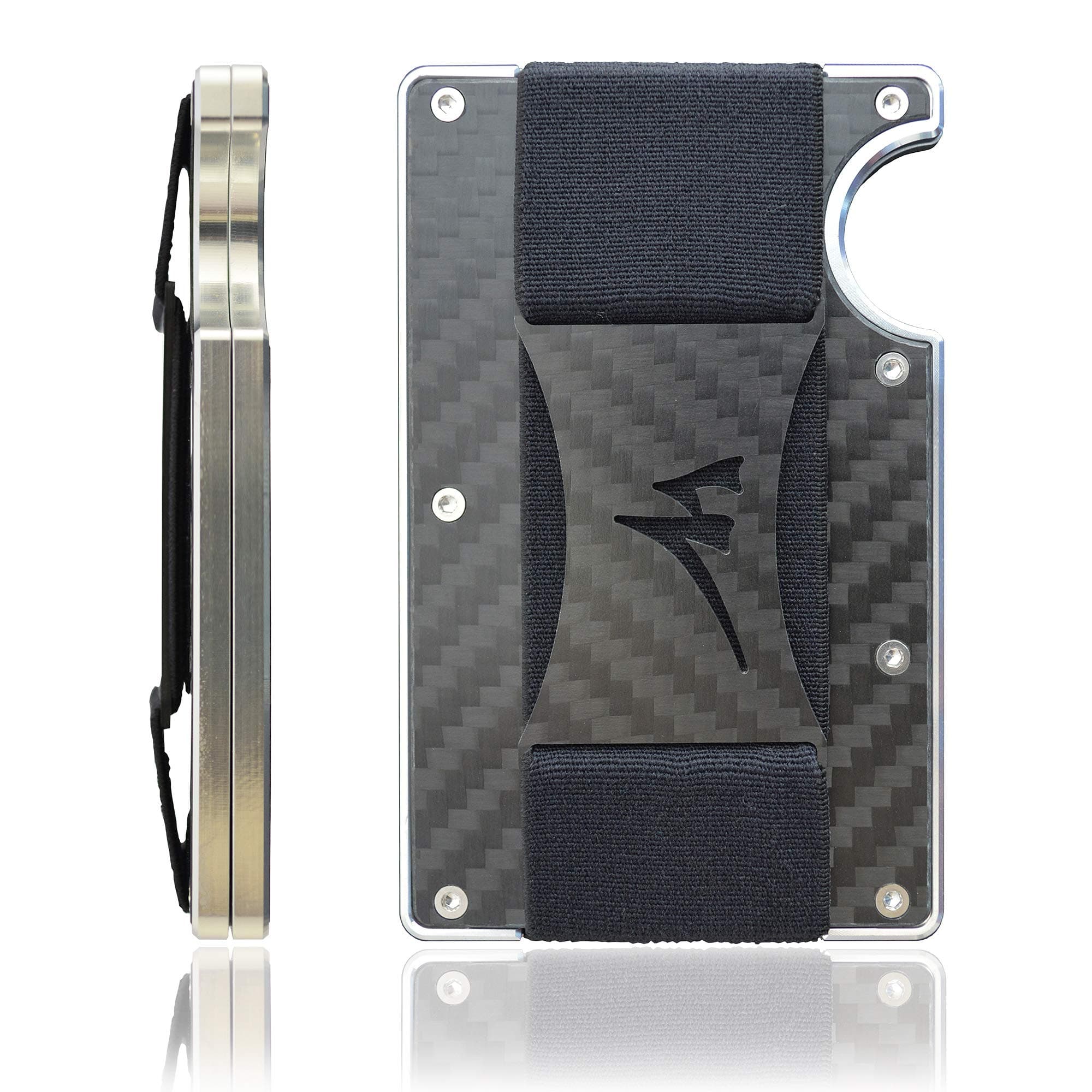 Carbon Fiber Credit Card Holder RFID Blocking Money Clip Wallet