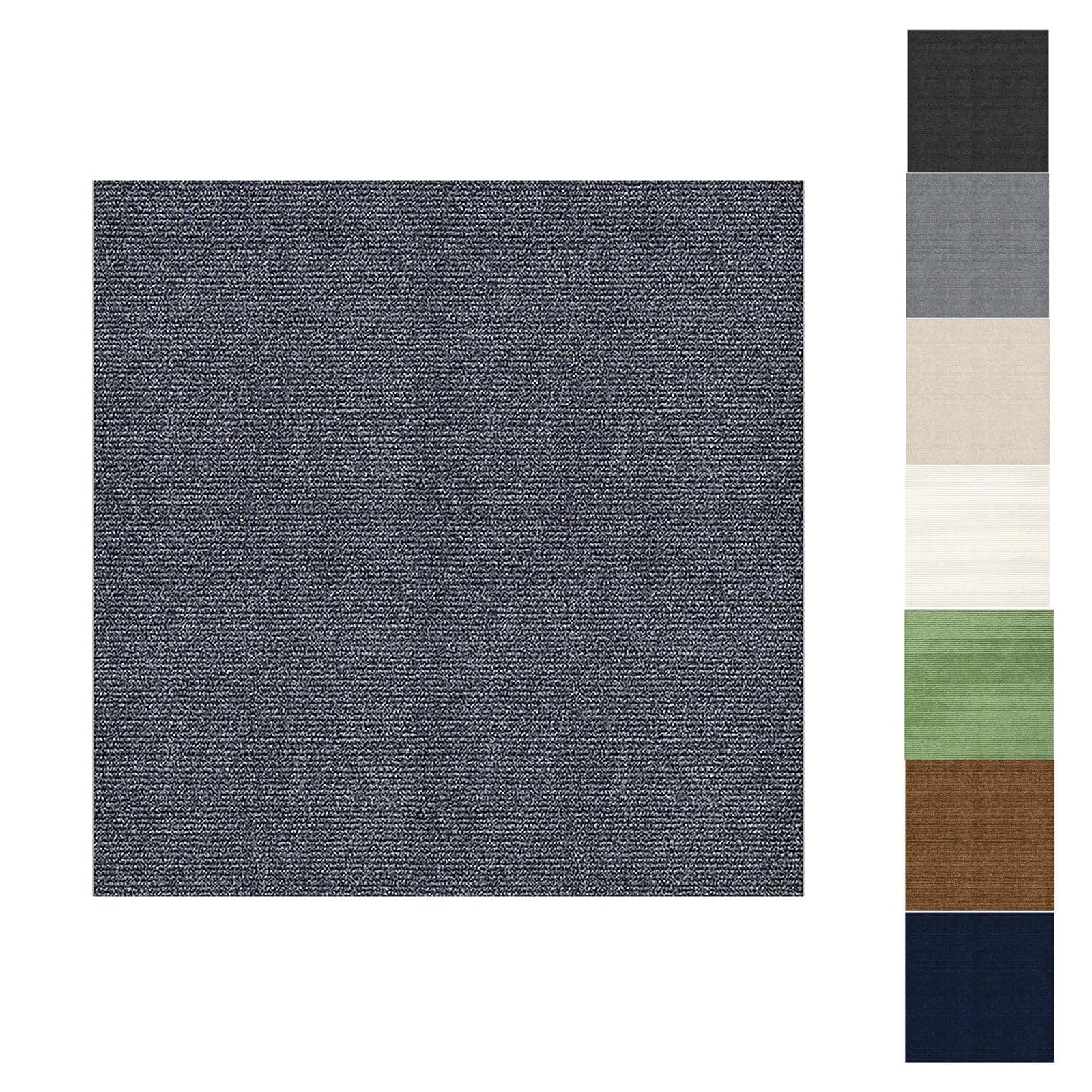 Self Adhesive Carpet Tile,11Pcs 30 * 30cm Easy to Peel and Stick Carpet Floor Tile,Flooring Rugs Floor Tile Hardwearing Anti-Slip Floor Covering, Bitumen Backed-1m² (Dark Gray)