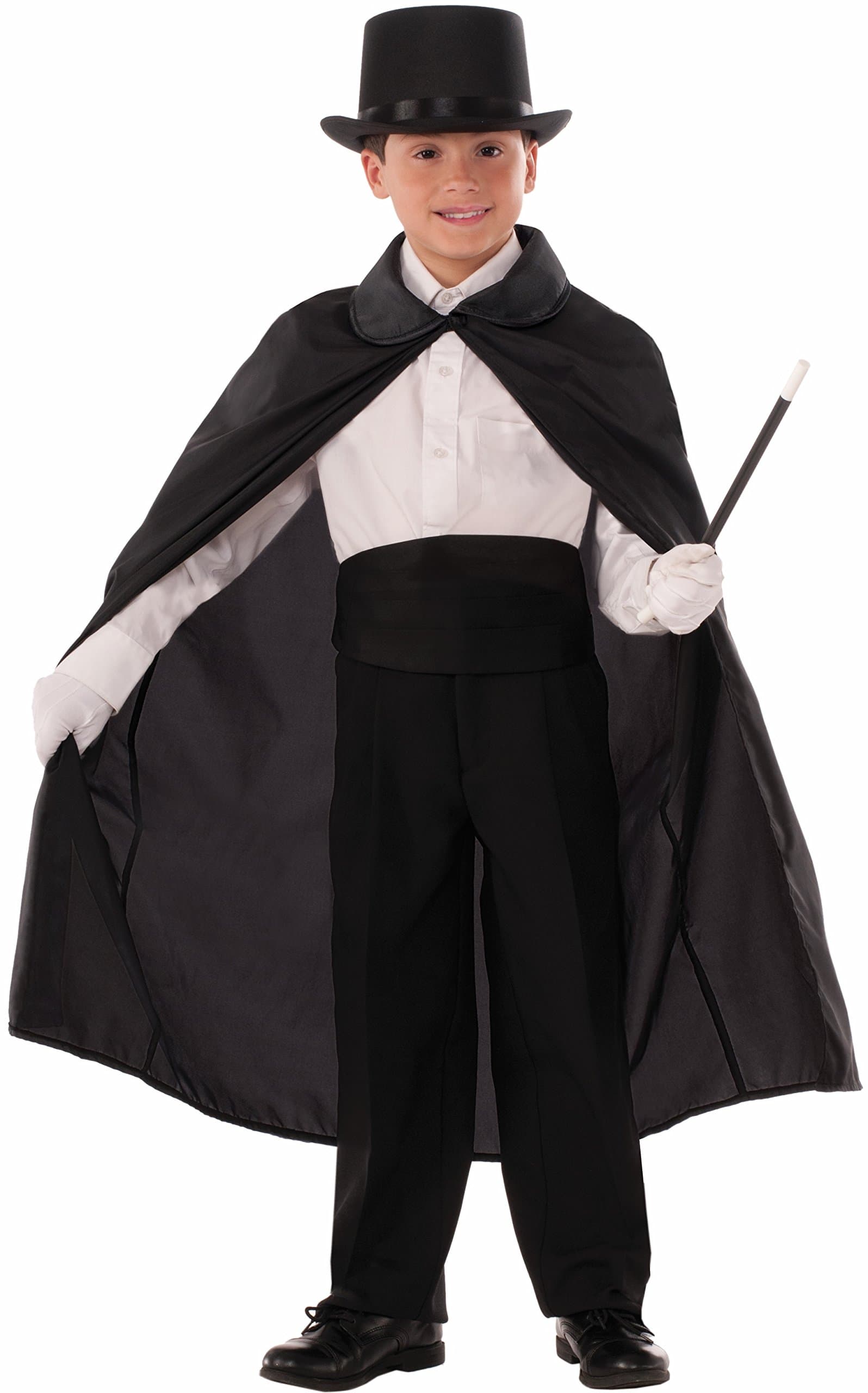 Magician 36 Inch Long Cape for Kids, Unisex Standard Black
