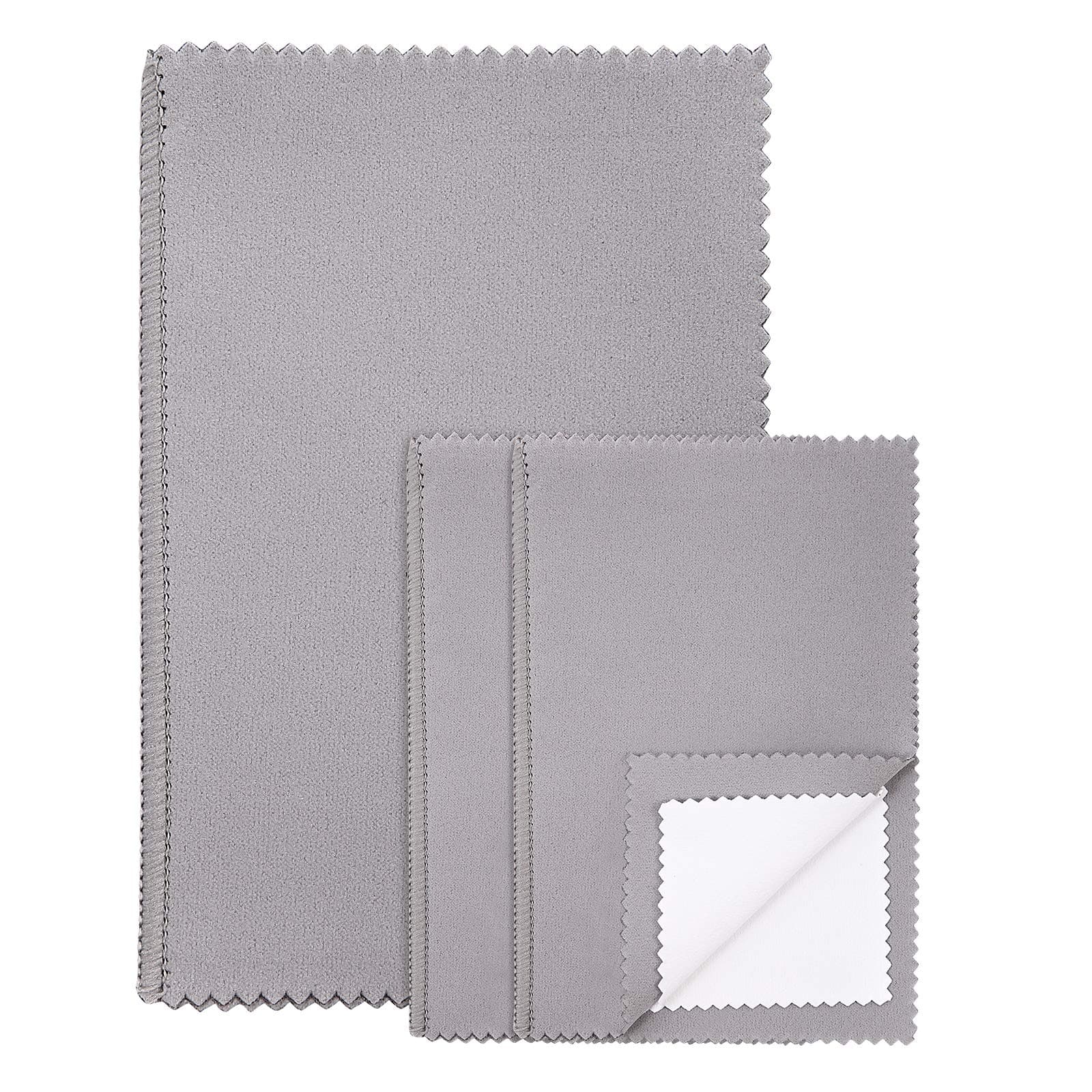 3 Pack Silver Polishing Cleaning Cloth, Keeps Jewelry Clean and Shiny.(1 Pack10'' x 12''+2 Pack 6'' x 8'')